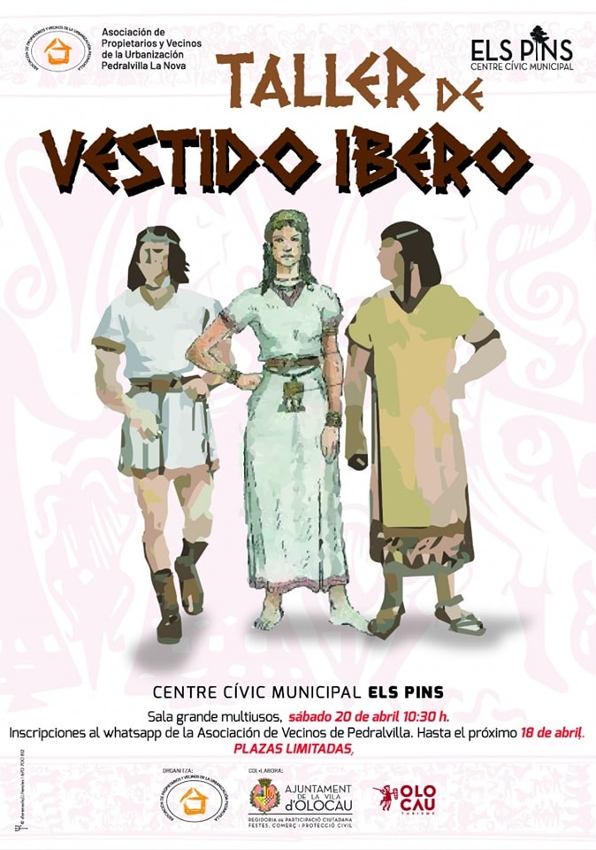 Cartel Taller de vestido ibero Pedralvilla Olocau