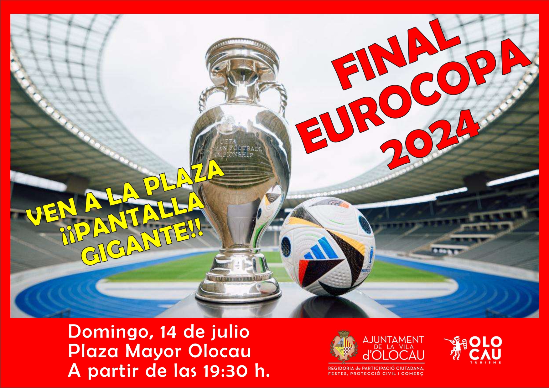 Cartel evento final Eurocopa Olocau