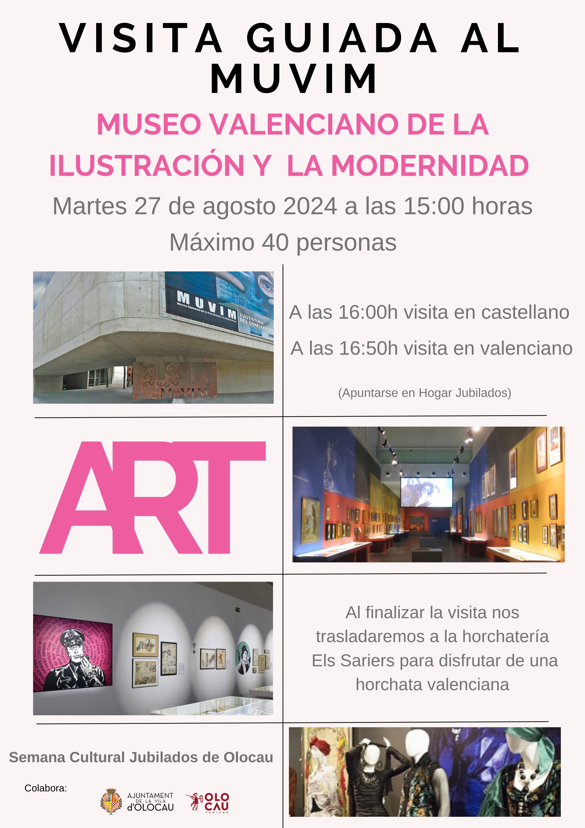 Cartel visita guiada al MuVIM Olocau