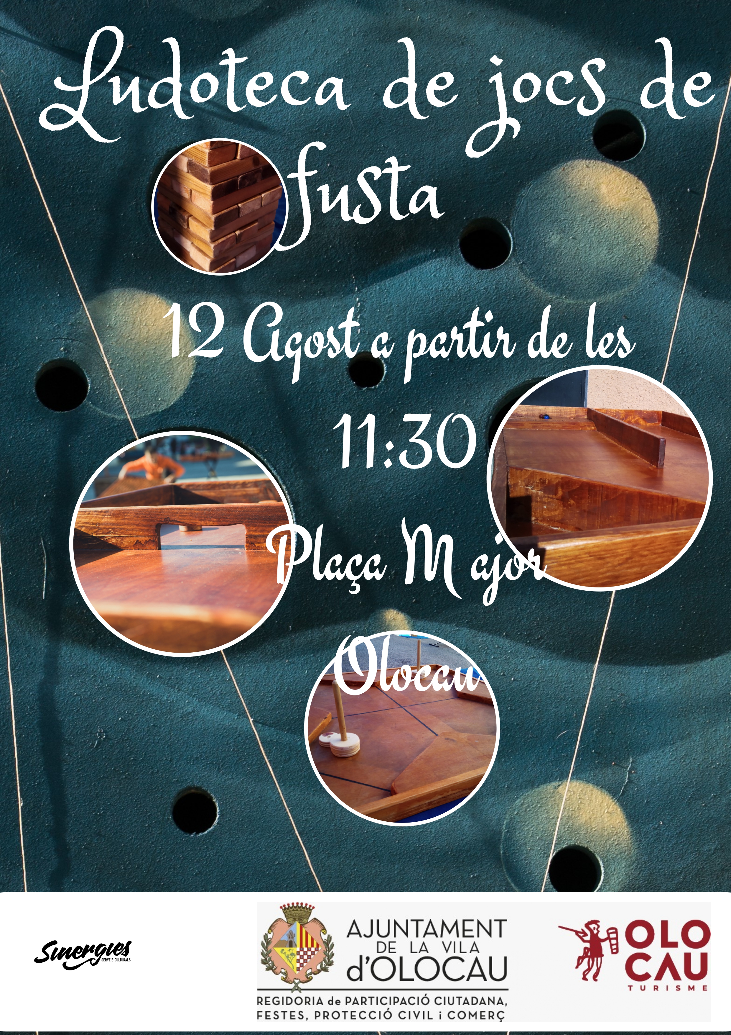 Cartel Ludoteca de juegos de madera Olocau