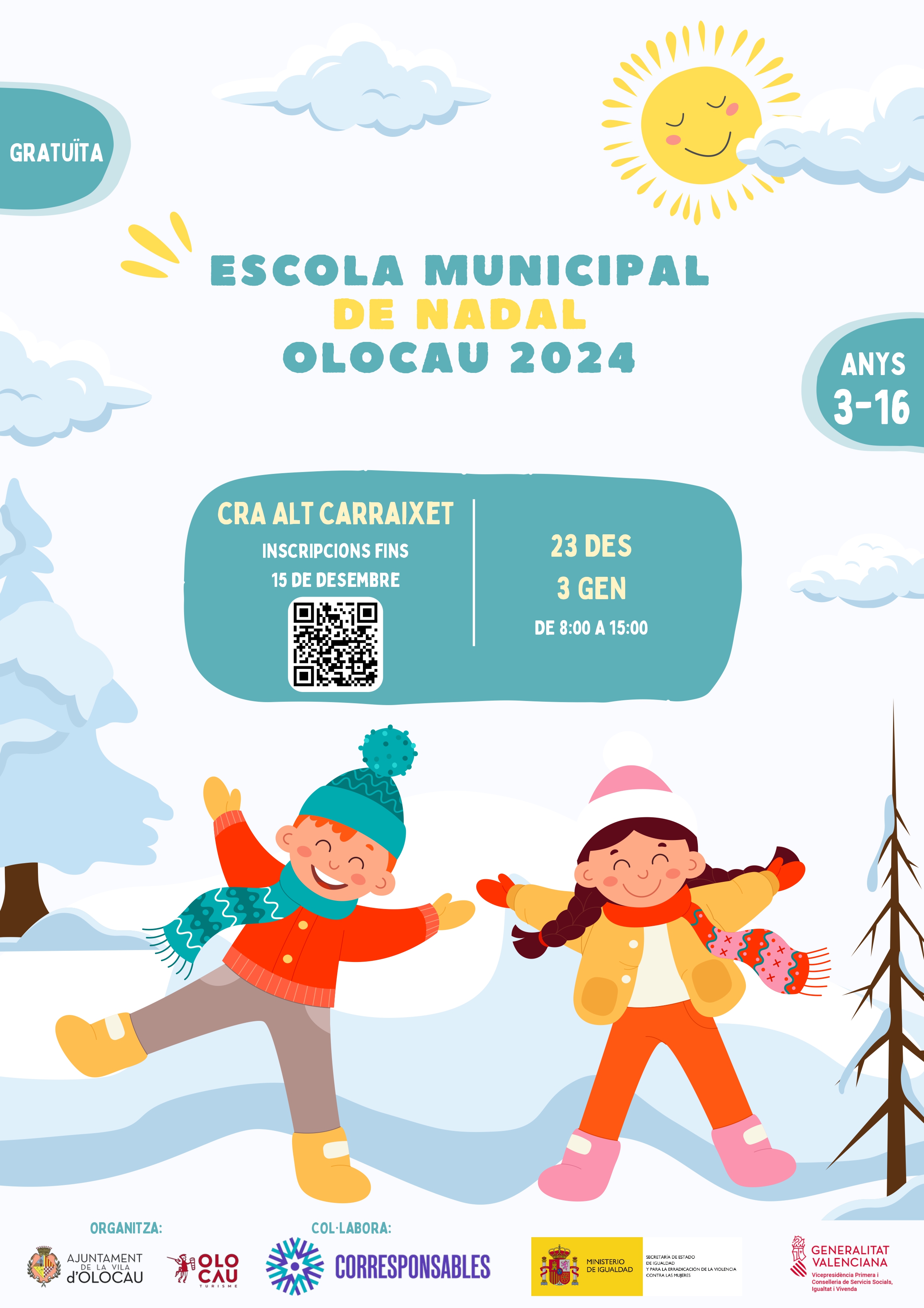 Cartel Escuela Municipal de Navidad de Olocau 2024