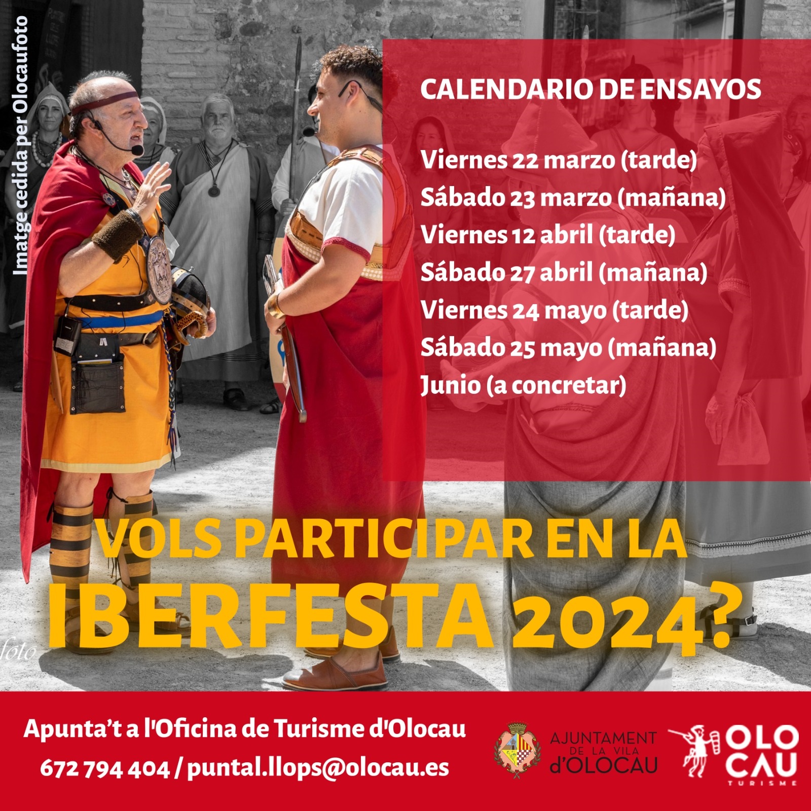 Calendario ensayos Iberfesta Olocau 2024