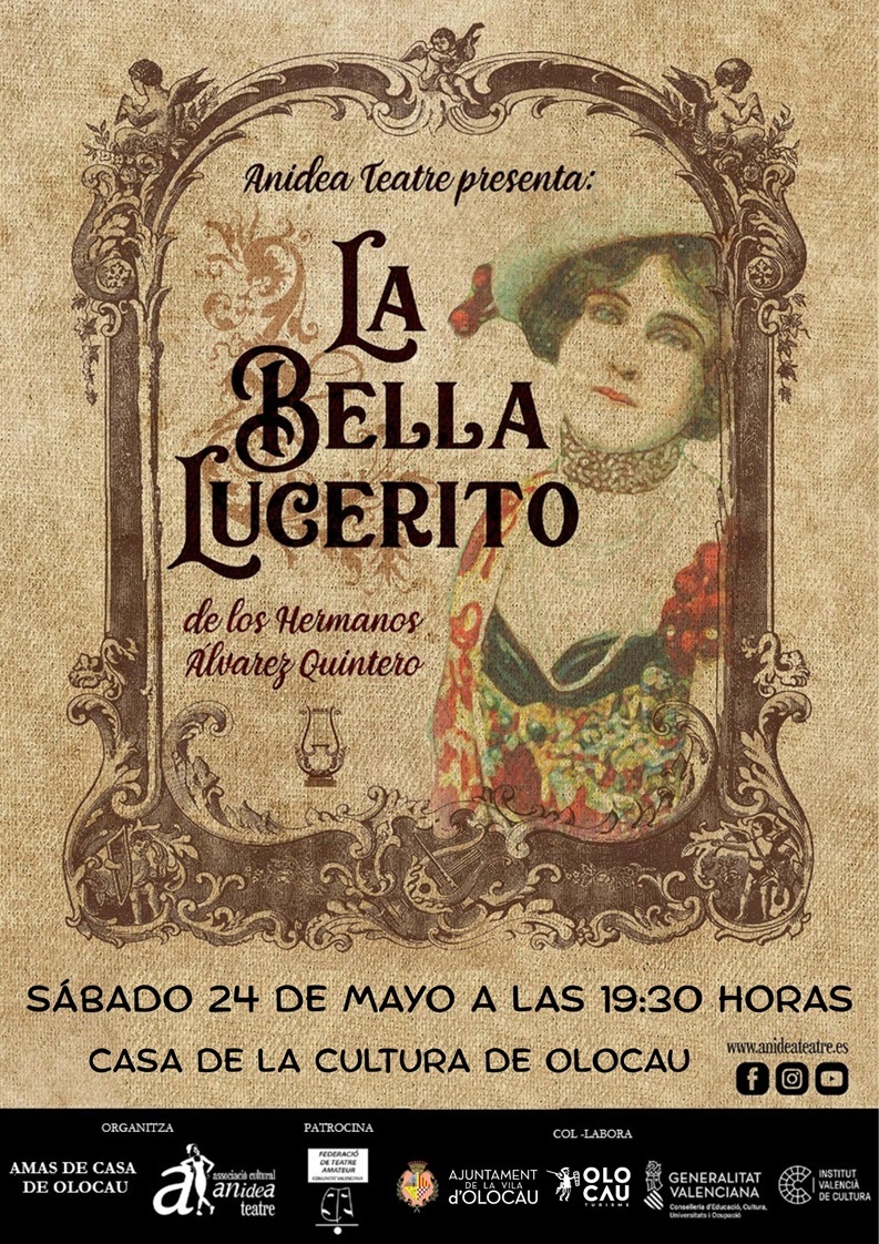 Cartel representaci&oacute;n La Bella Lucerito Olocau