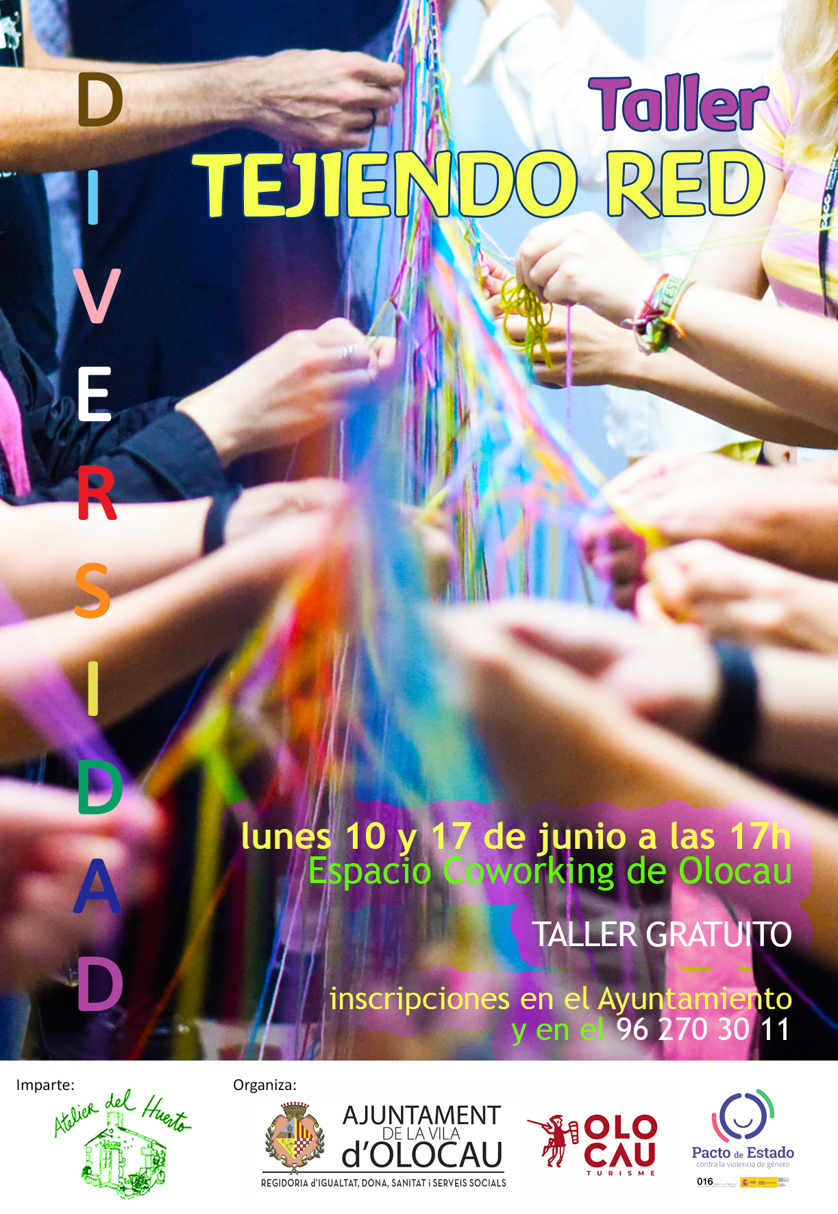 Cartel taller por la diversidad LGTBI &lsquo;Tejiendo red&rsquo; Olocau