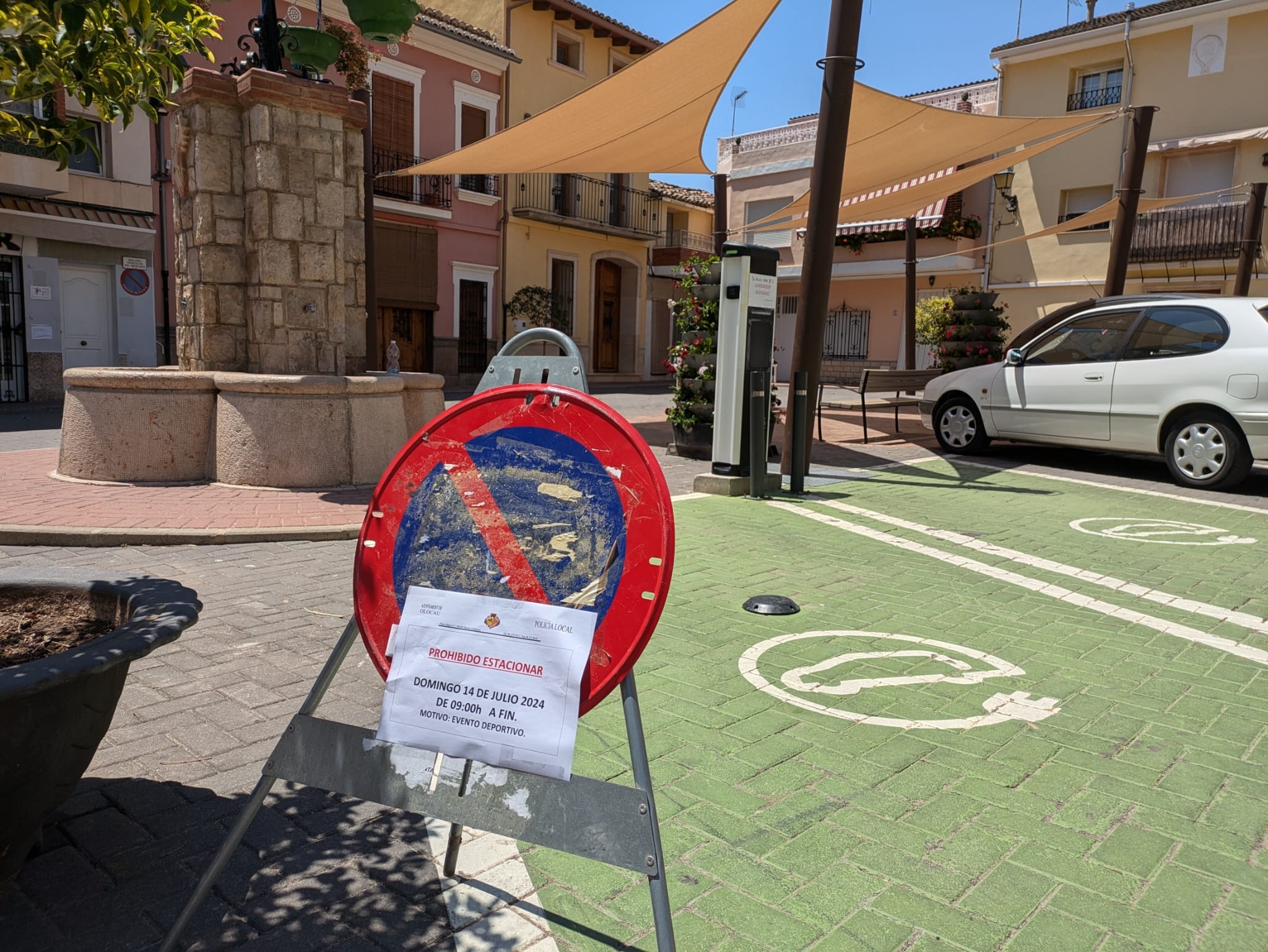 Prohibici&oacute;n estacionar evento final Eurocopa 2024 Olocau