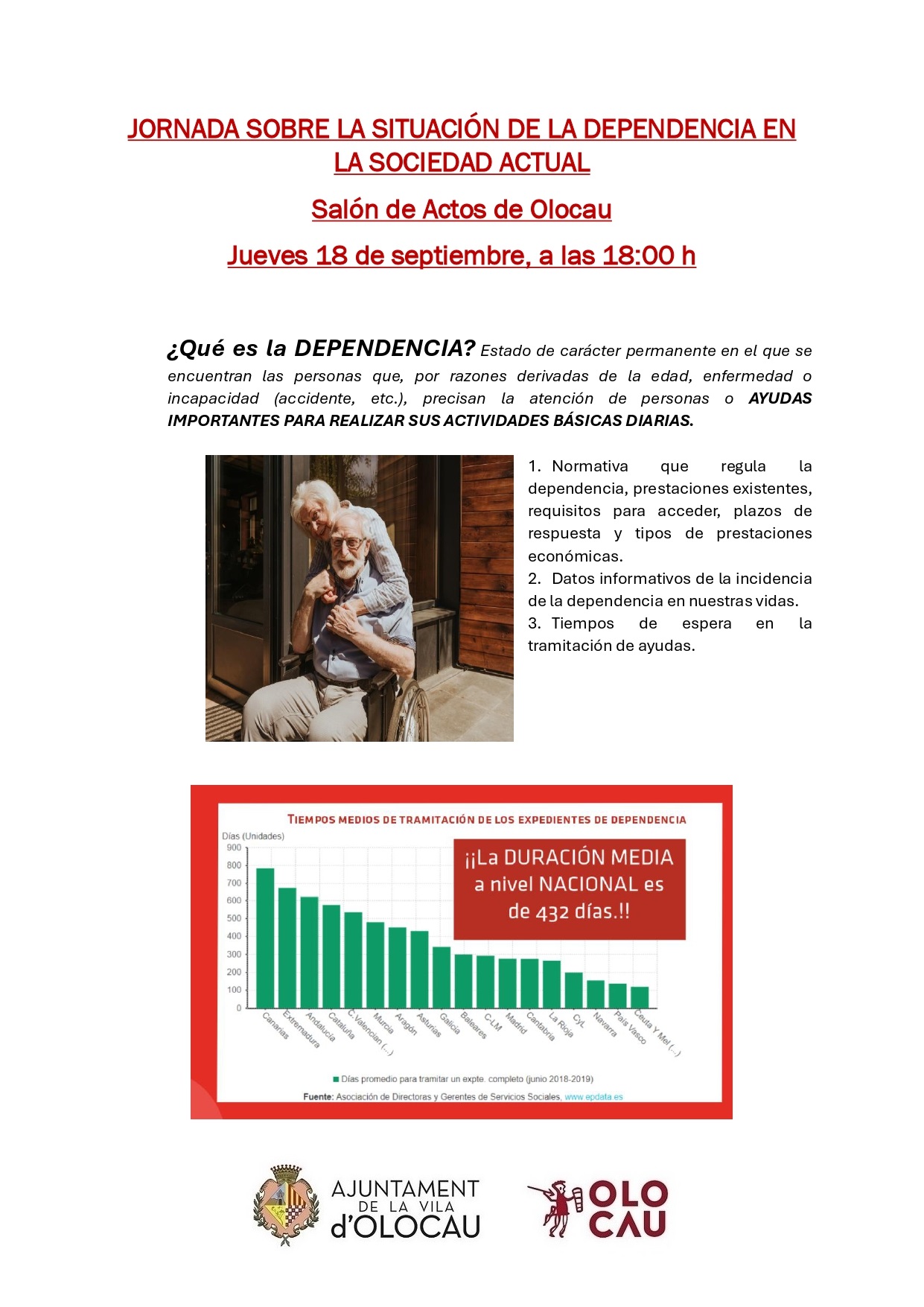 Cartel jornada dependencia Olocau