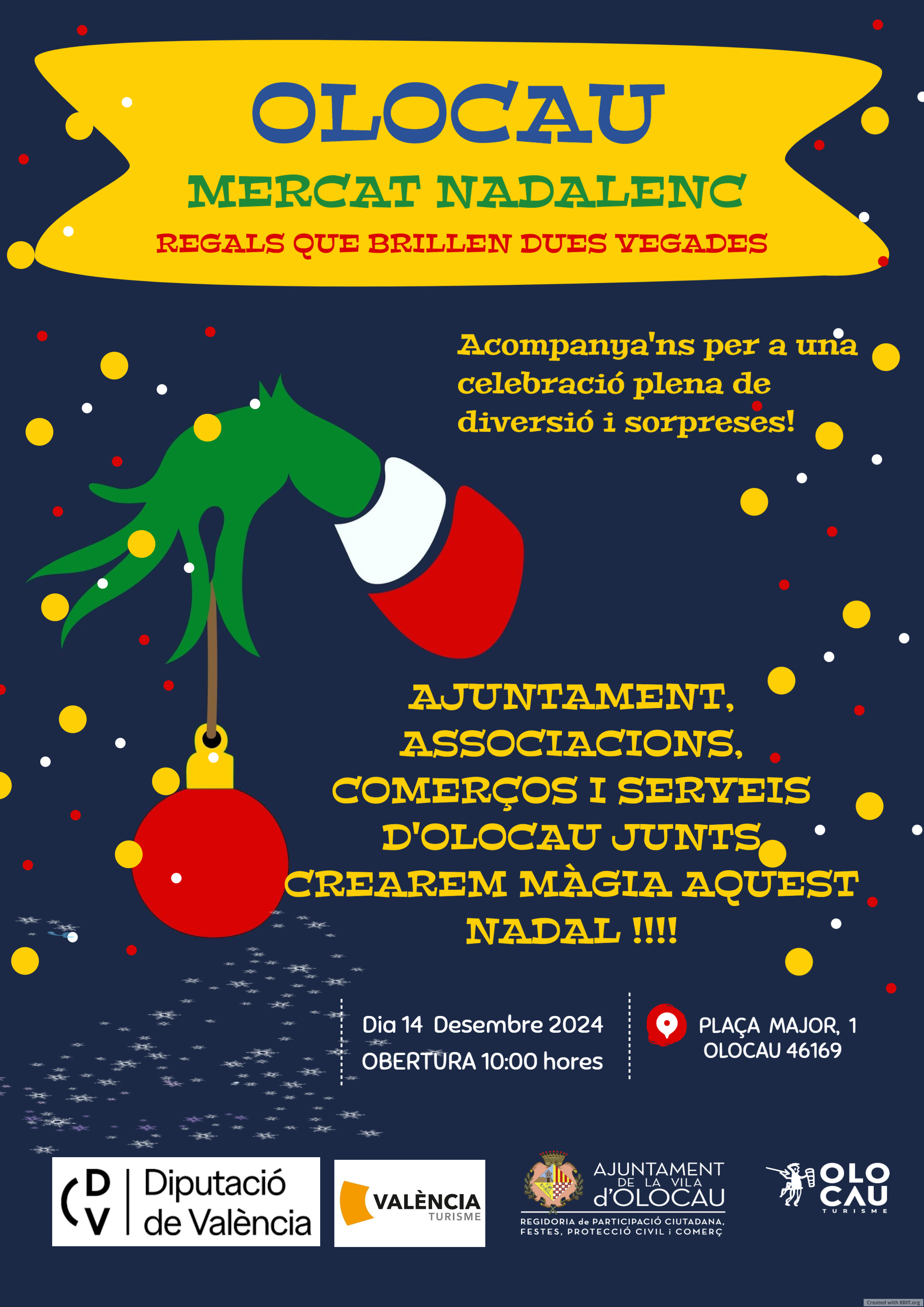 Cartel Mercado Navide&ntilde;o Olocau