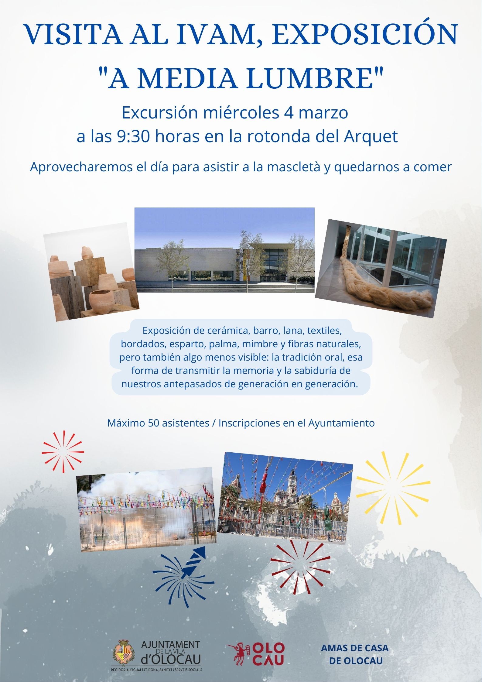 Cartel excursión a Valencia y visita al IVAM Olocau