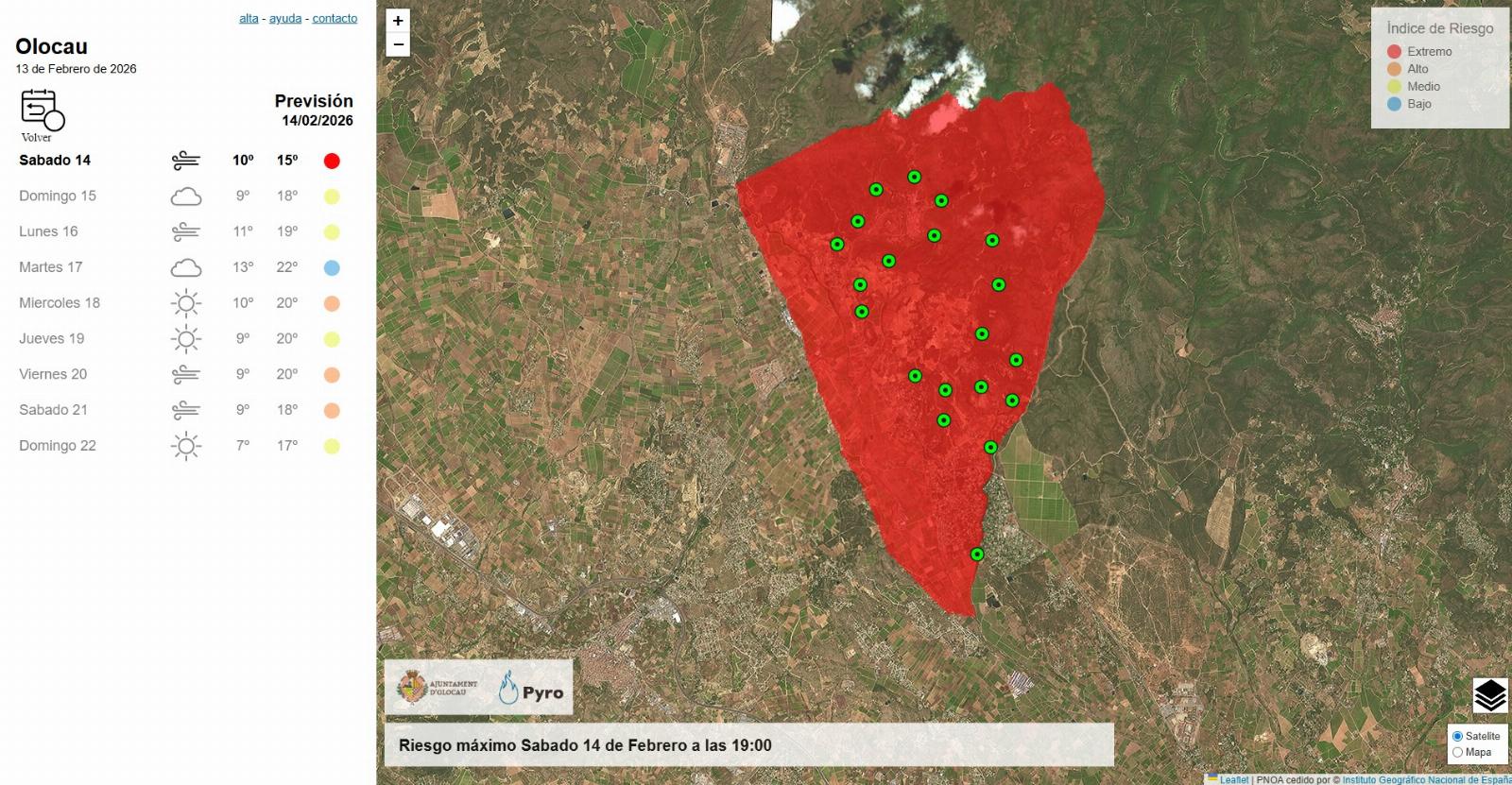 Risc incendi 14 febrer