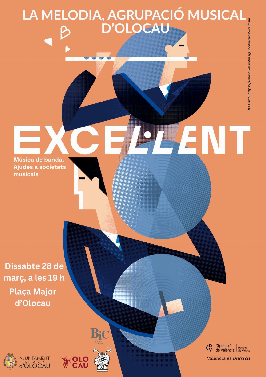 Cartel concierto de la Agrupació Musical ‘La Melodia’ de la campaña ‘Excel·lent - Música de Banda 2026’ Olocau