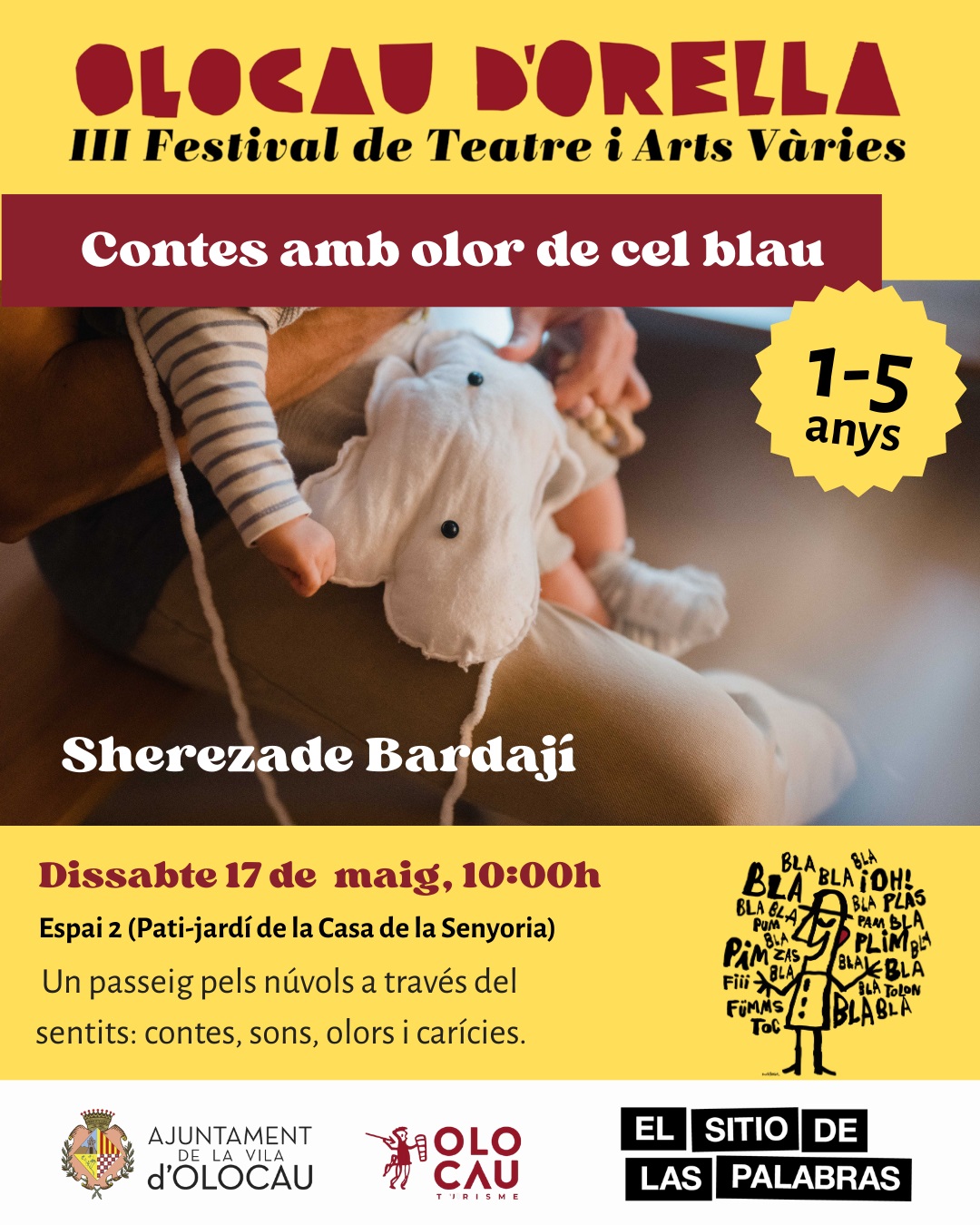 Cartel Contes amb olor de cel blau Olocau Orella