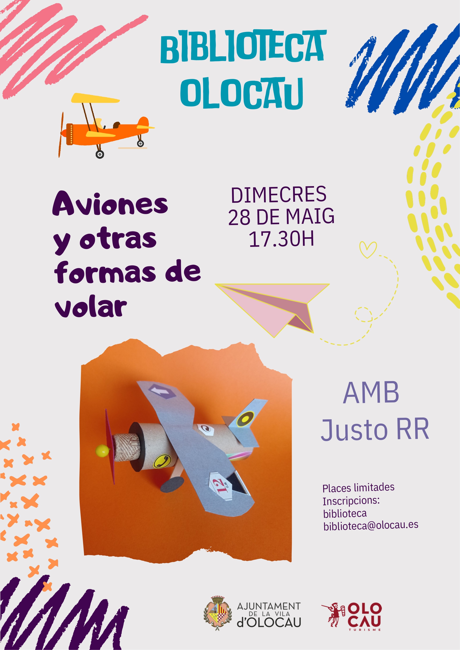 Taller de manualidades &lsquo;Aviones y otras formas de volar&rsquo;, con Justo RR Olocau