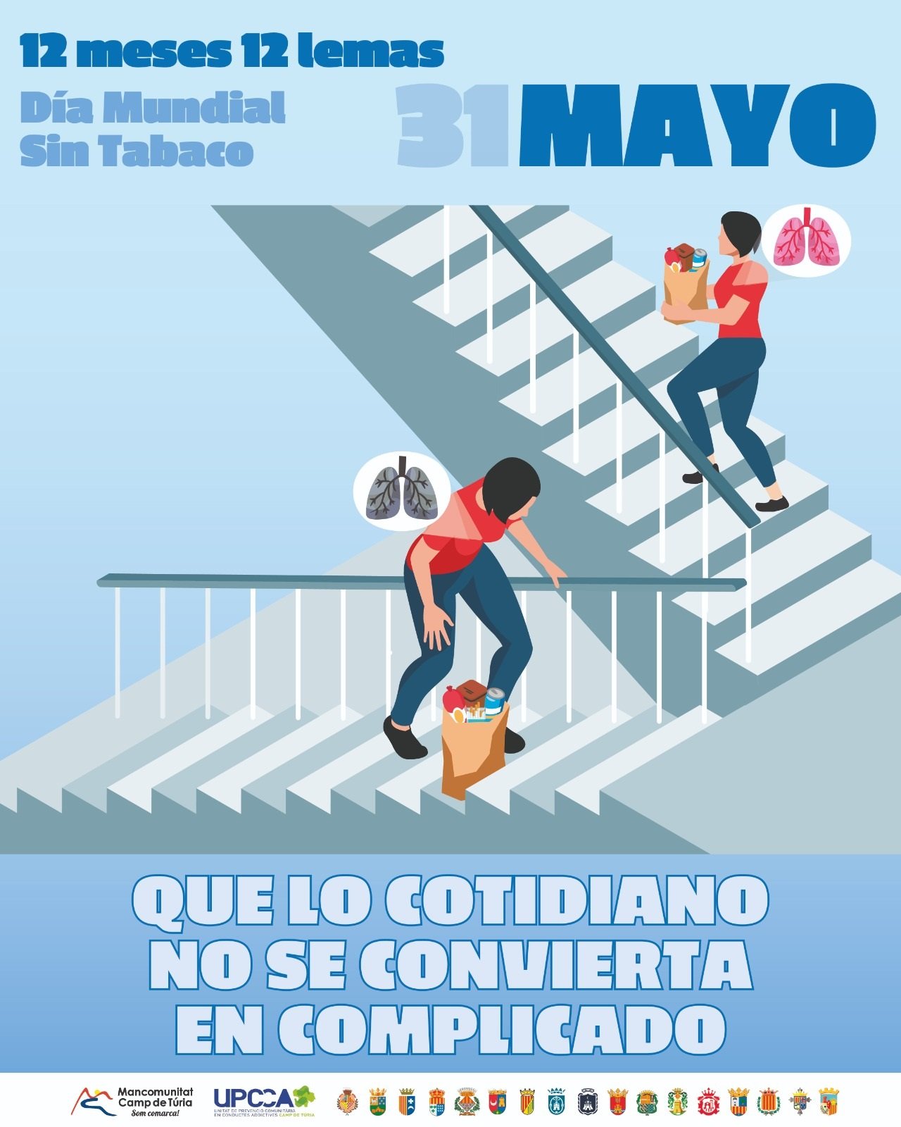 Campaña de mayo de la UPCCA de la Mancomunitat Camp de Túria dentro de la iniciativa ‘12 meses, 12 lemas’