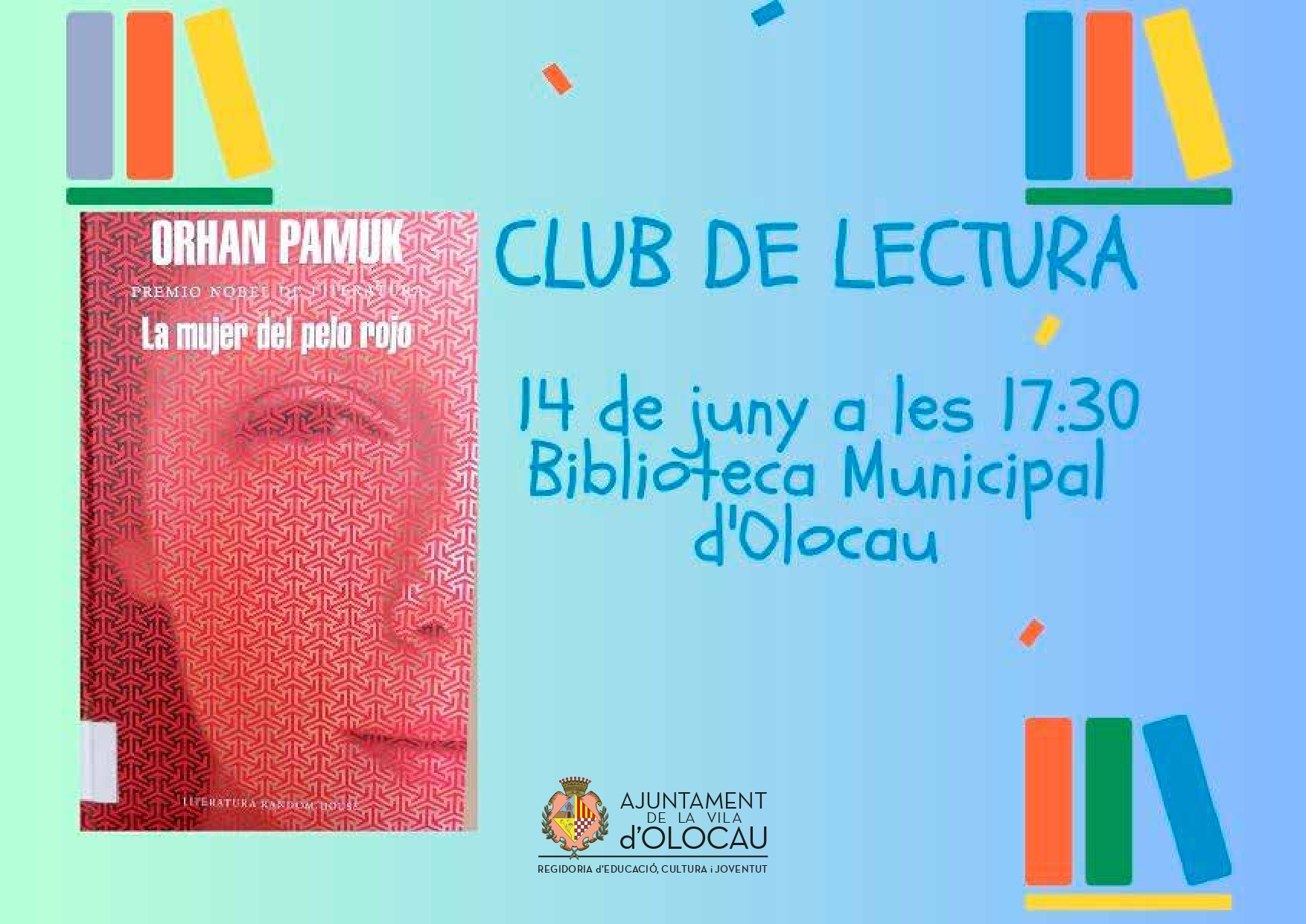 Cartel Club Lectura Adultos Olocau 14 junio