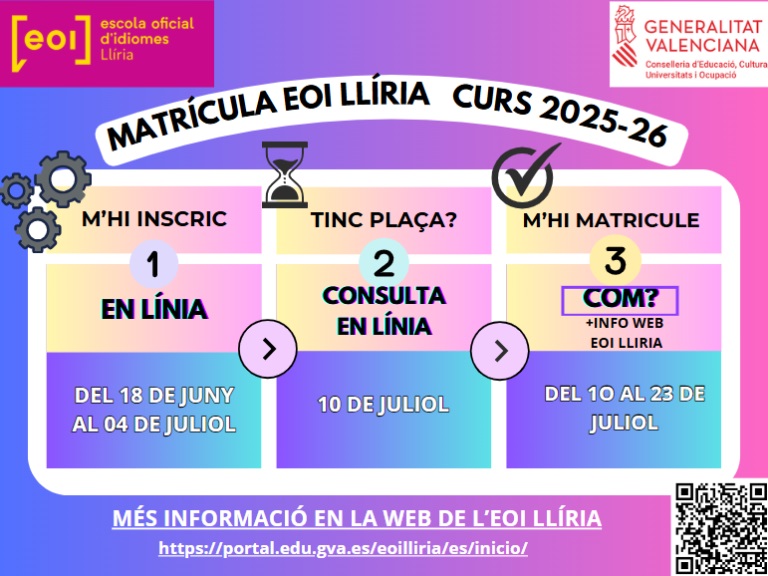 Matrícula EOI Llíria 2