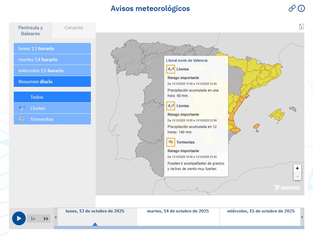 AEMET 13 octubre