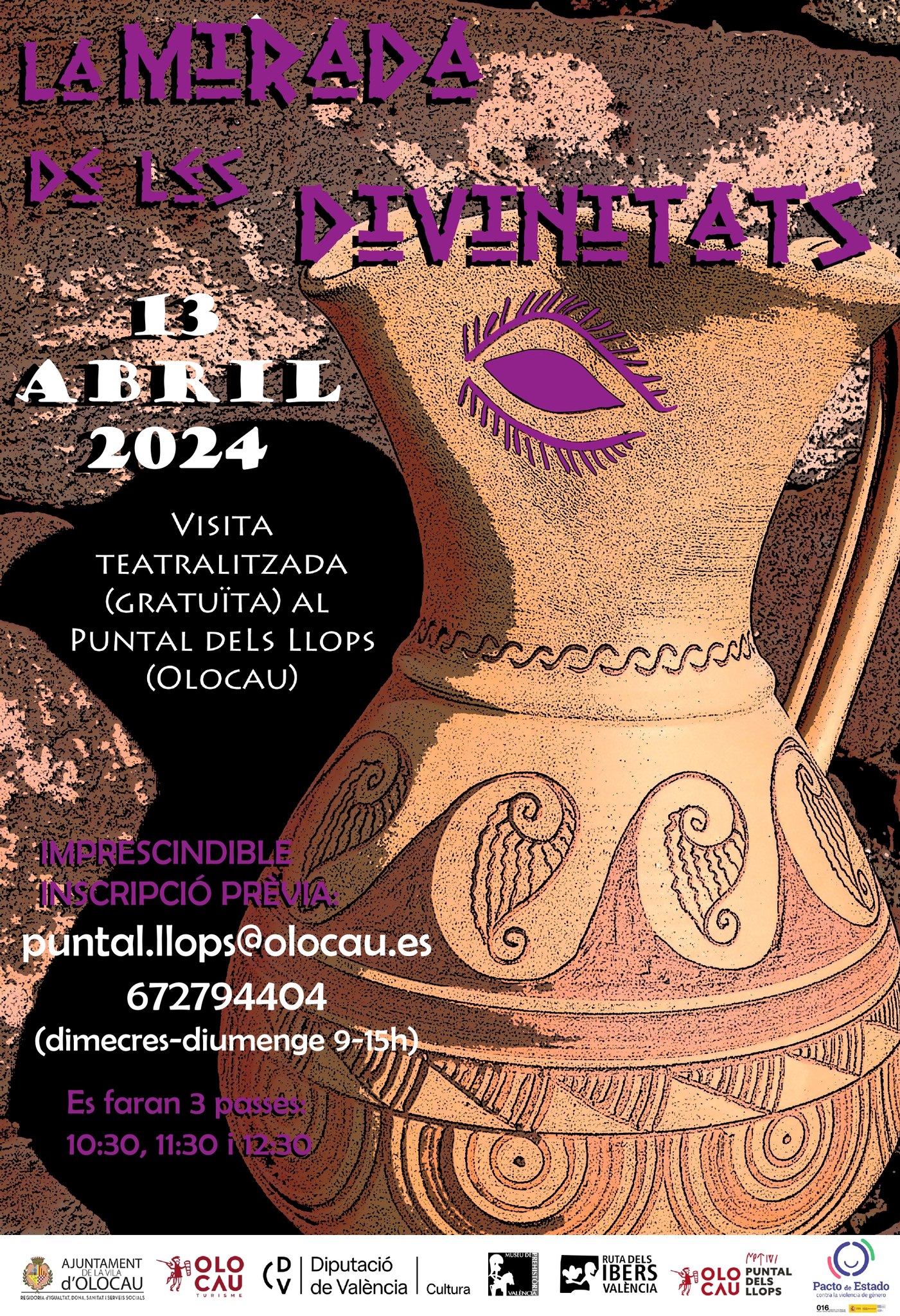 Cartel visita teatralizada Puntal dels Llops Olocau