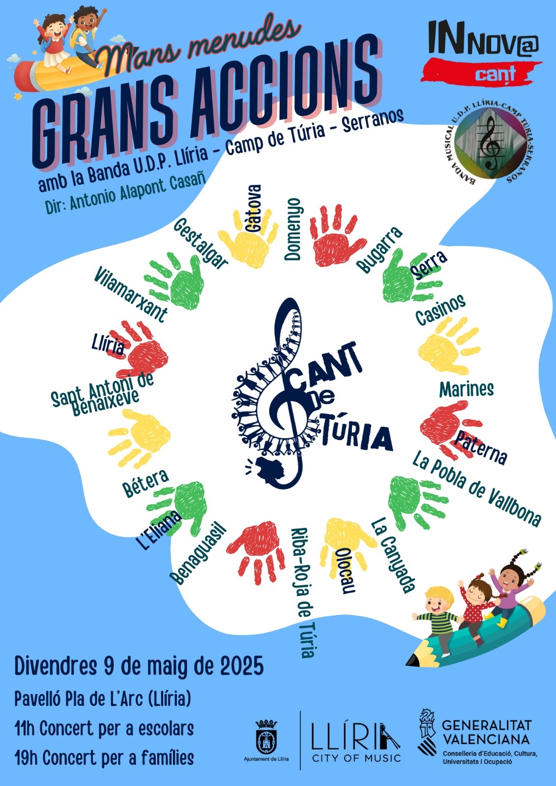 Cartel cantata Innov@cant Mans menudes, grans accions