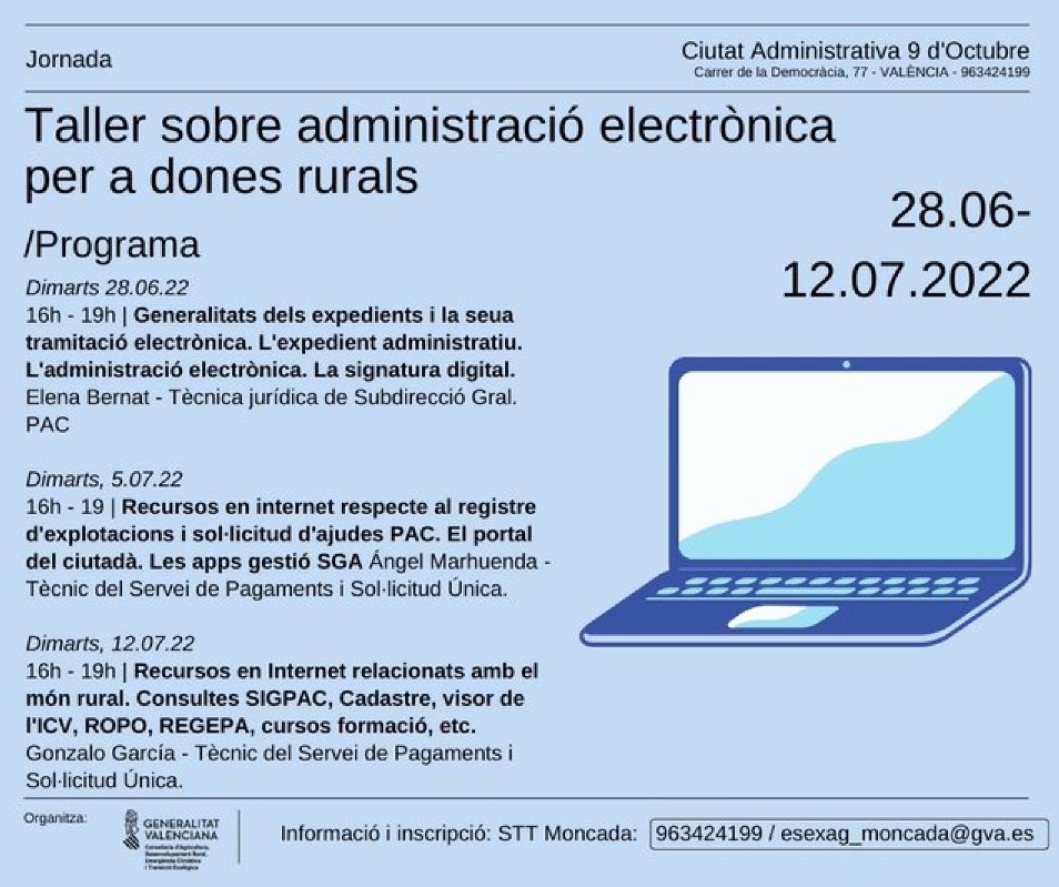 Taller sobre administraci&oacute;n electr&oacute;nica para mujeres rurales