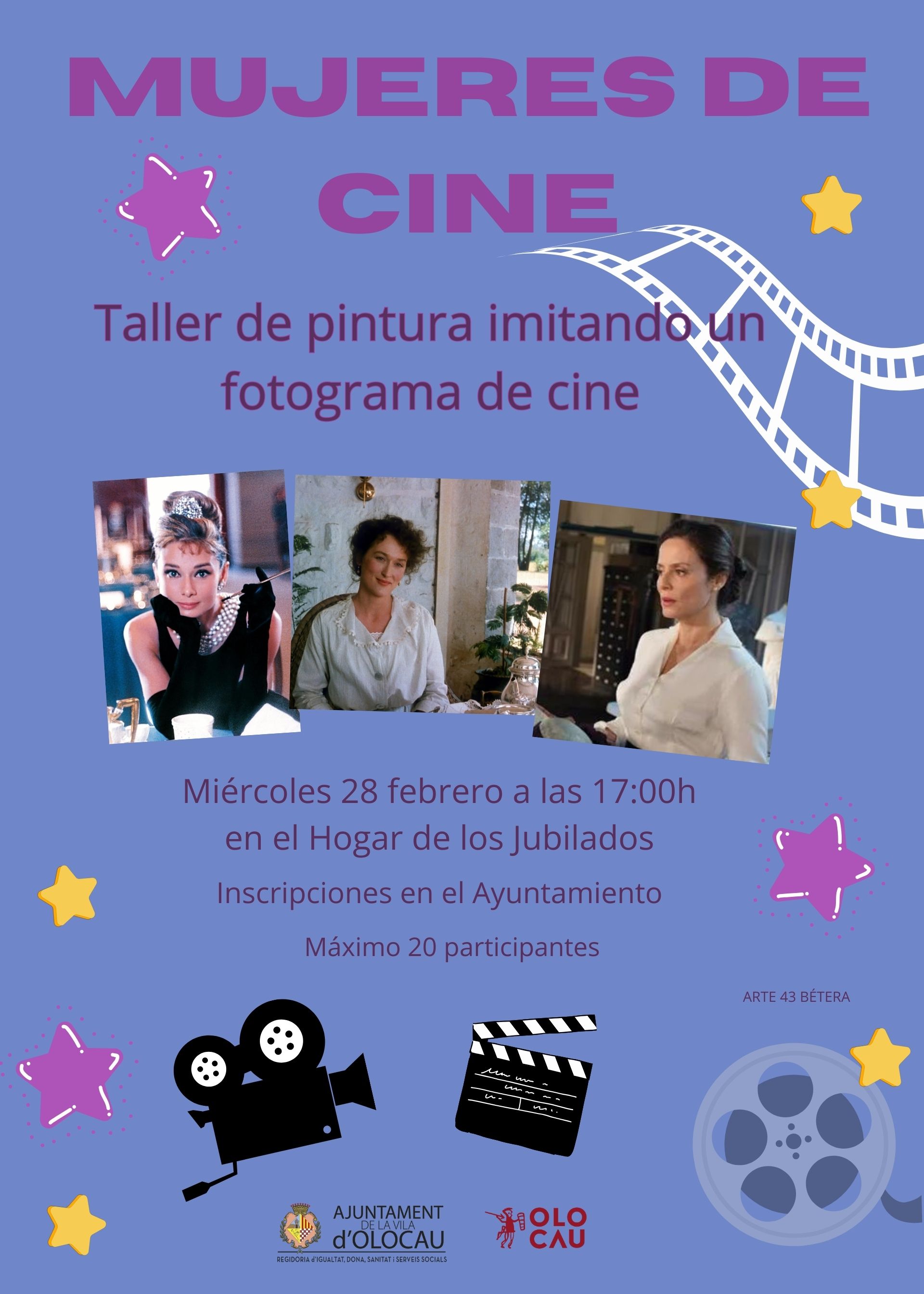 Cartel Taller Mujeres de Cine Olocau