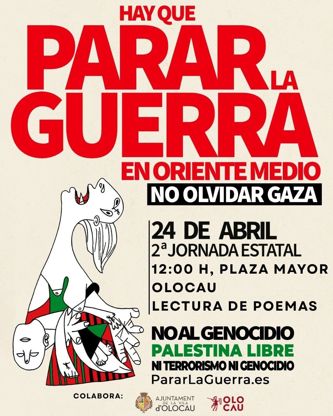 Concentració contra la guerra a l’Orient Mitjà i en suport a Gaza Olocau