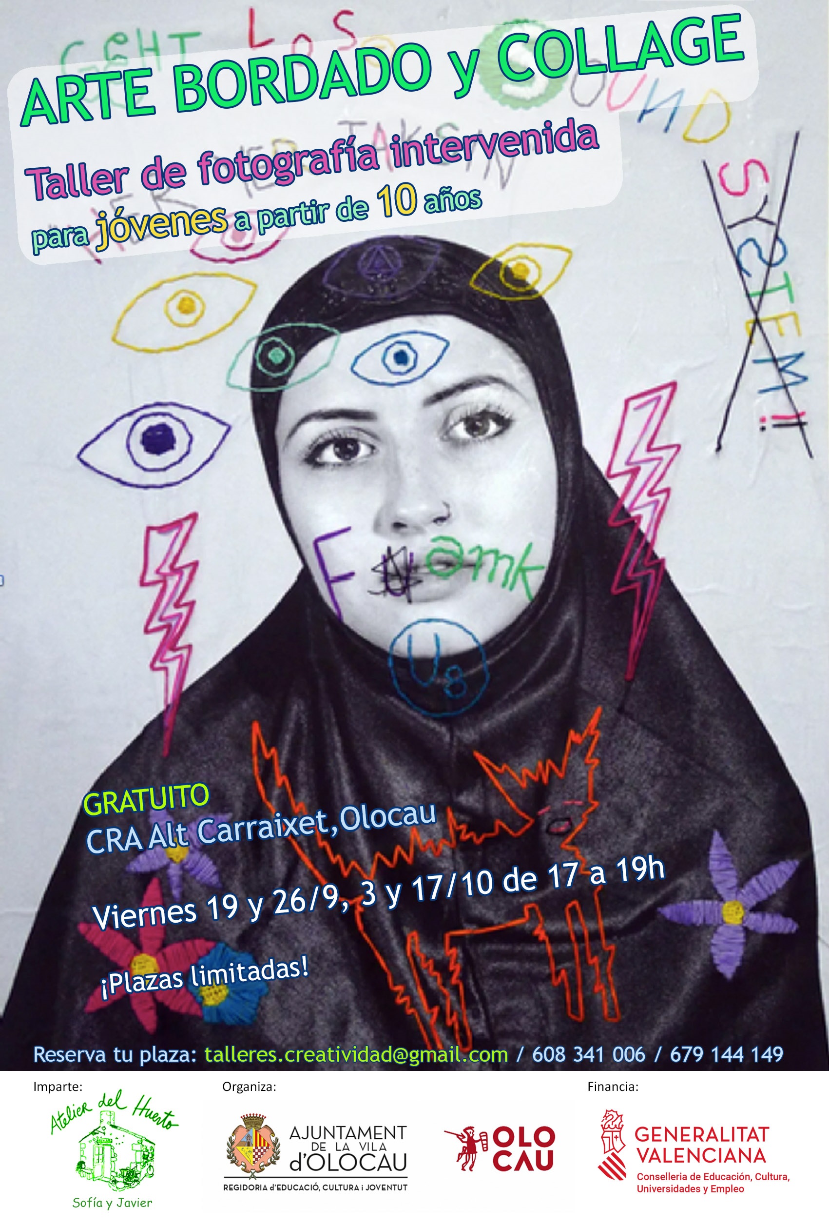 Cartel taller de fotograf&iacute;a intervenida 1 Olocau