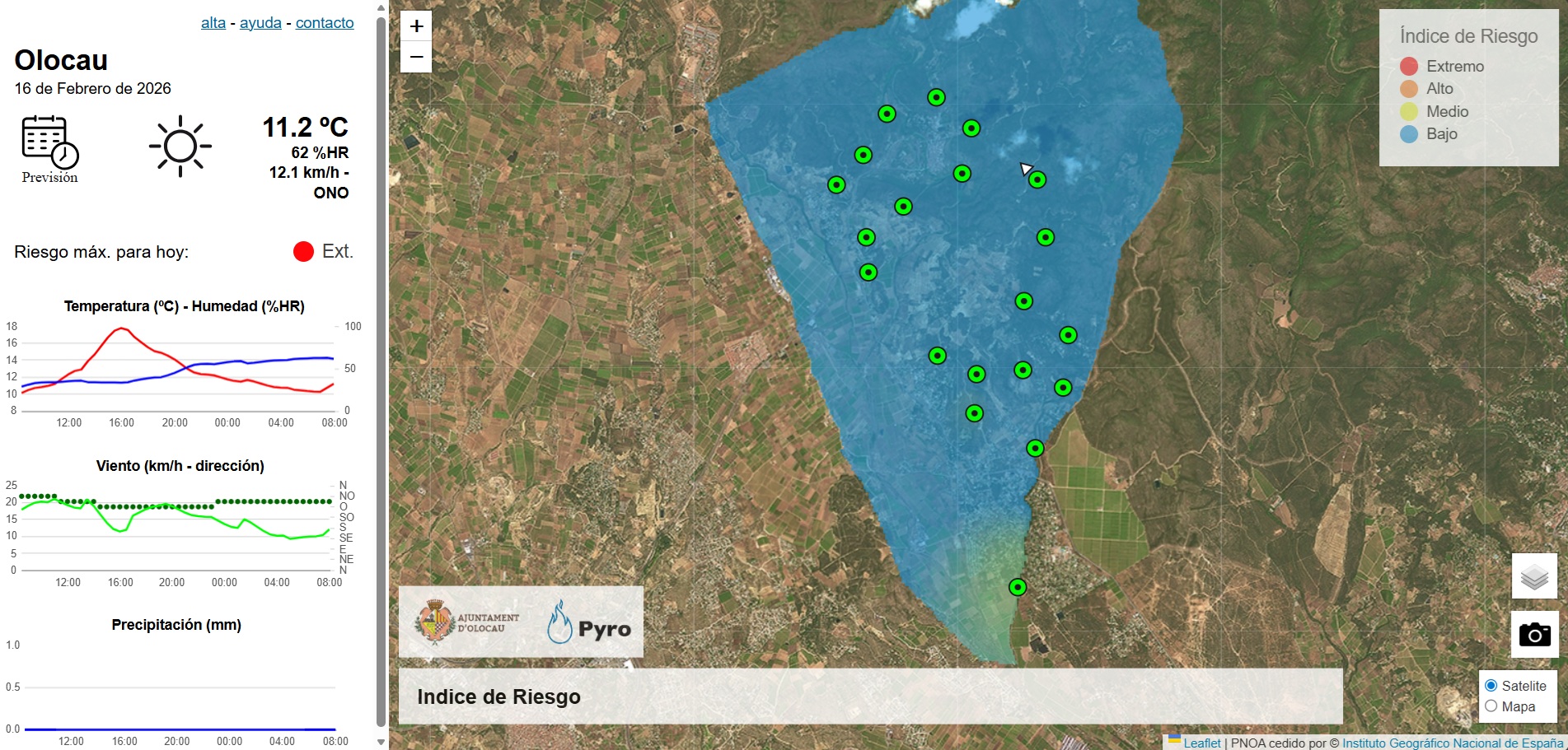 Riesgo incendio 16 febrero