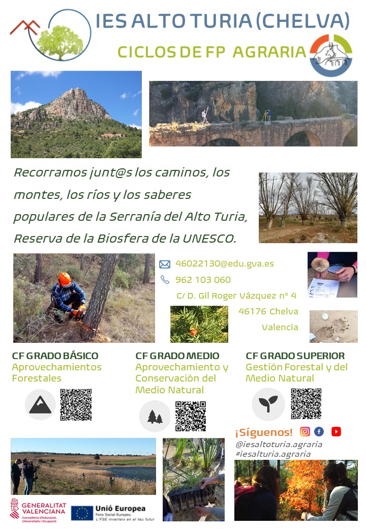 Cartel FP Agraria IES Alto Turia de Chelva