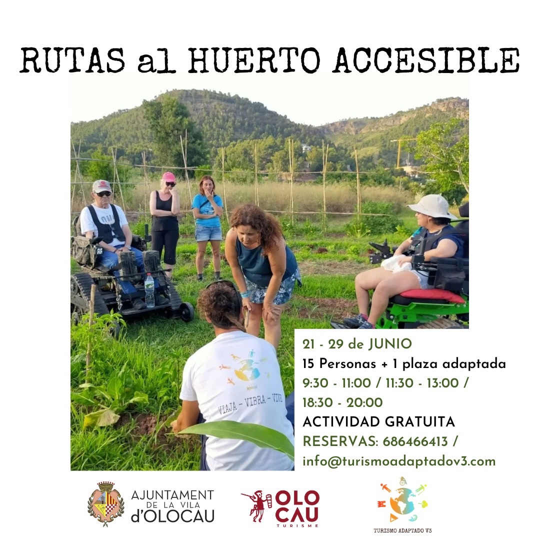Cartel Rutas al Huerto Mandala Accesible Olocau
