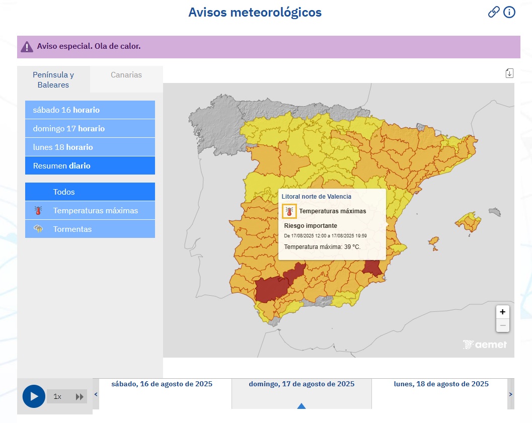AEMET - 17 agosto
