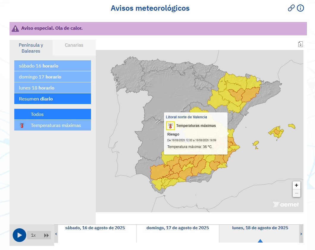 AEMET - 18 agosto
