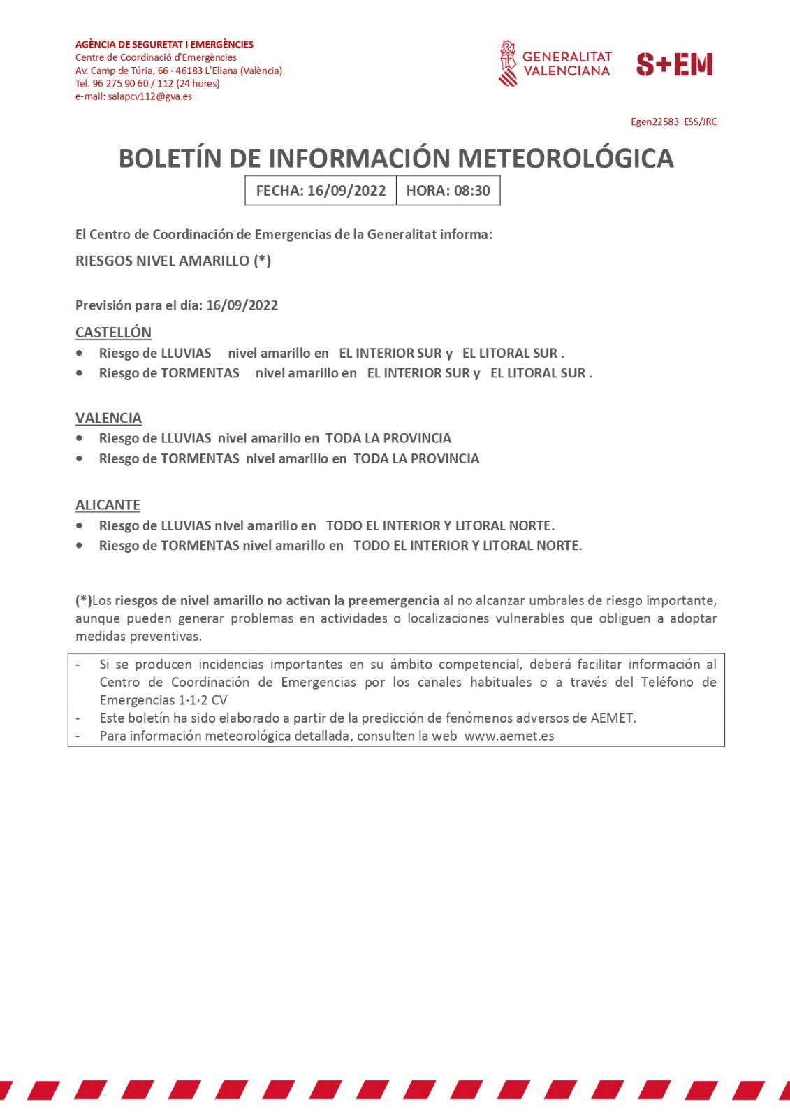 Información meteorológica