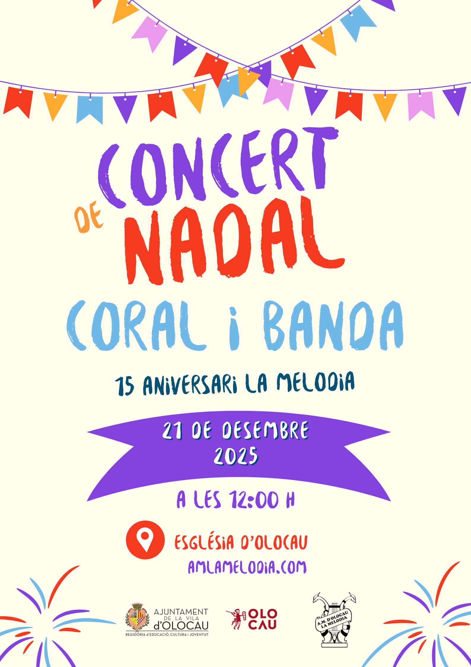 Cartel Concierto Navidad 2025 La Melodia Olocau