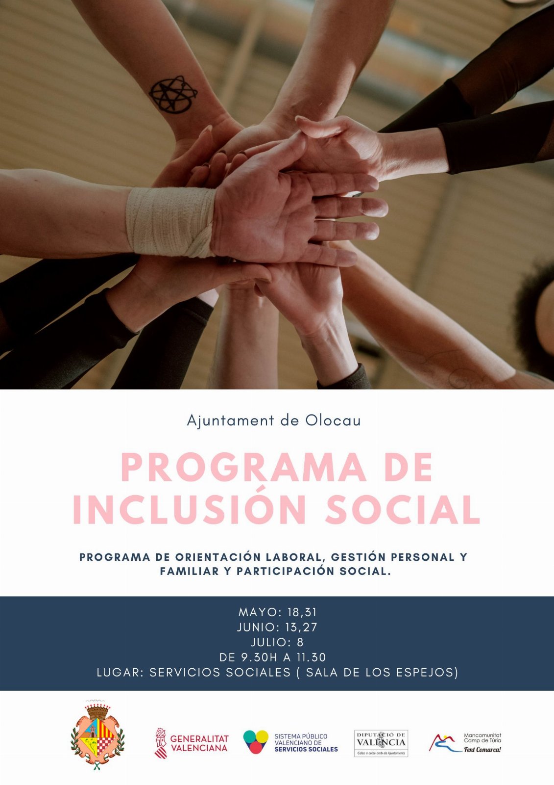 Cartel Programa Inclusi&oacute;n Social Olocau