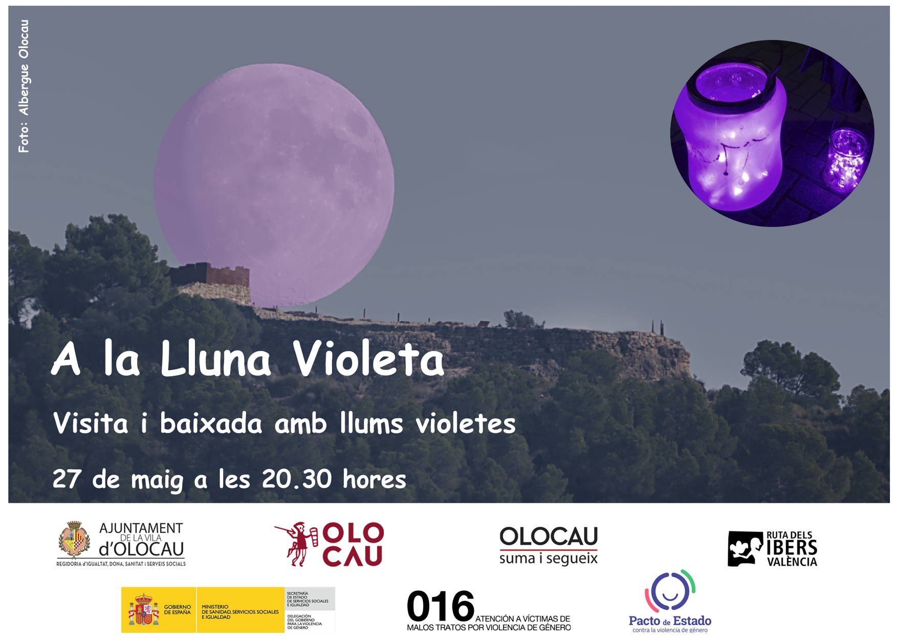 Cartel Visita nocturna al Puntal dels Llops Olocau