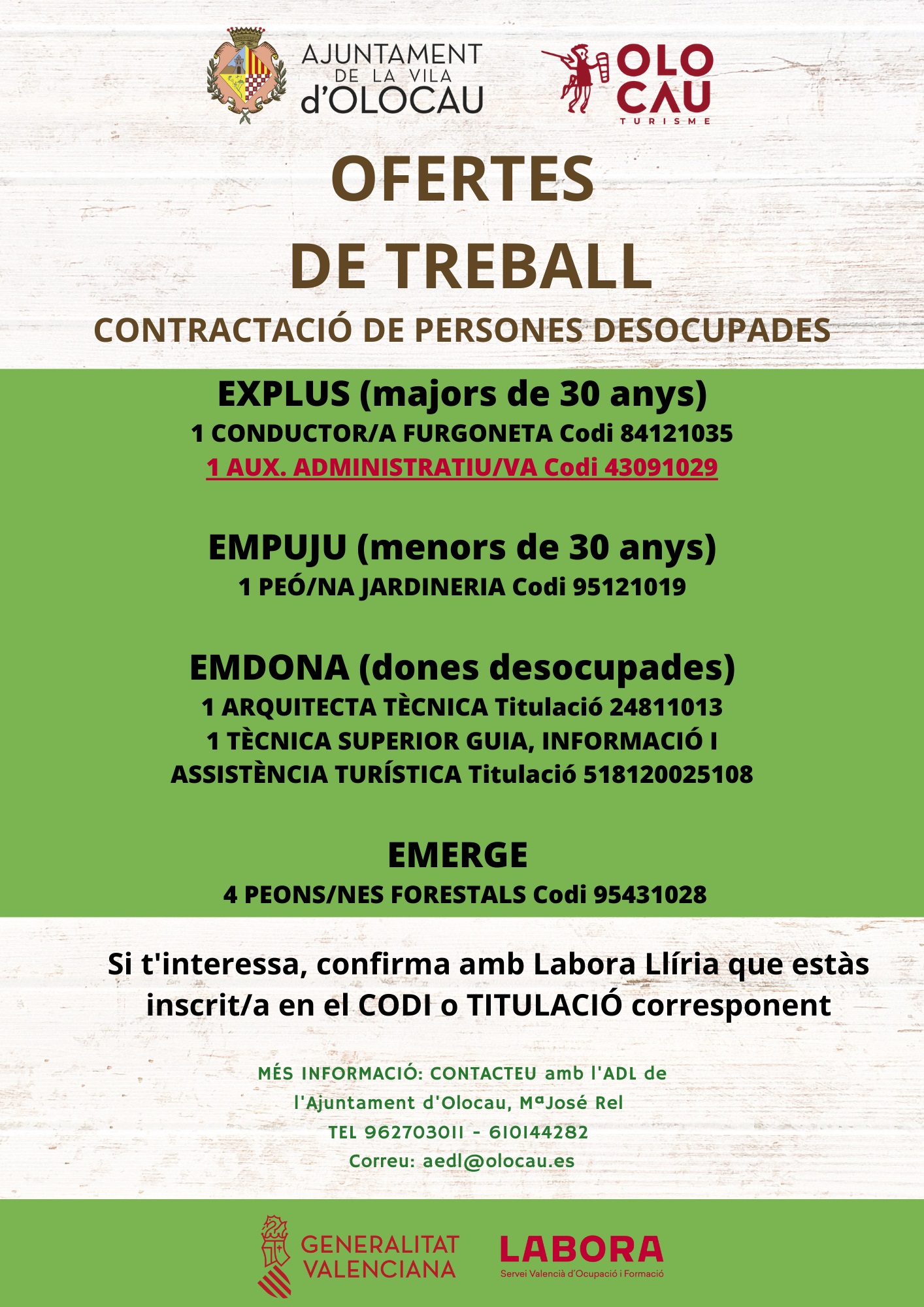 Cartel programas Labora Olocau corregido