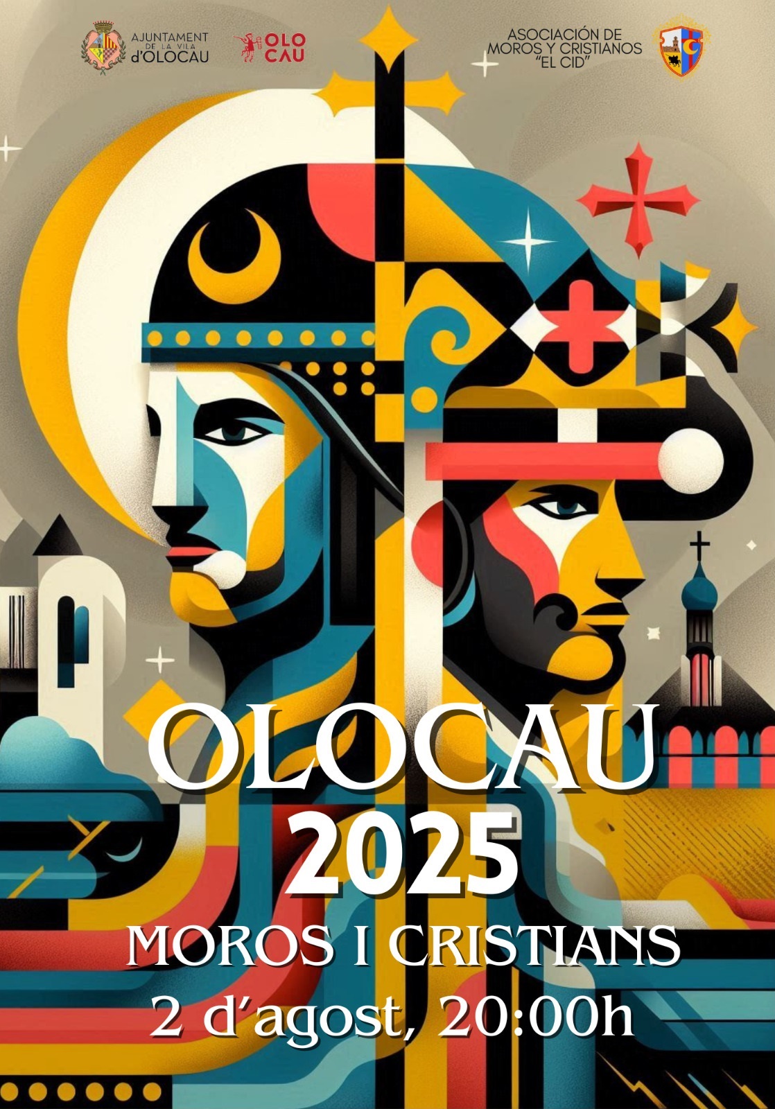 Cartel desfile Moros y Cristianos Olocau 2025