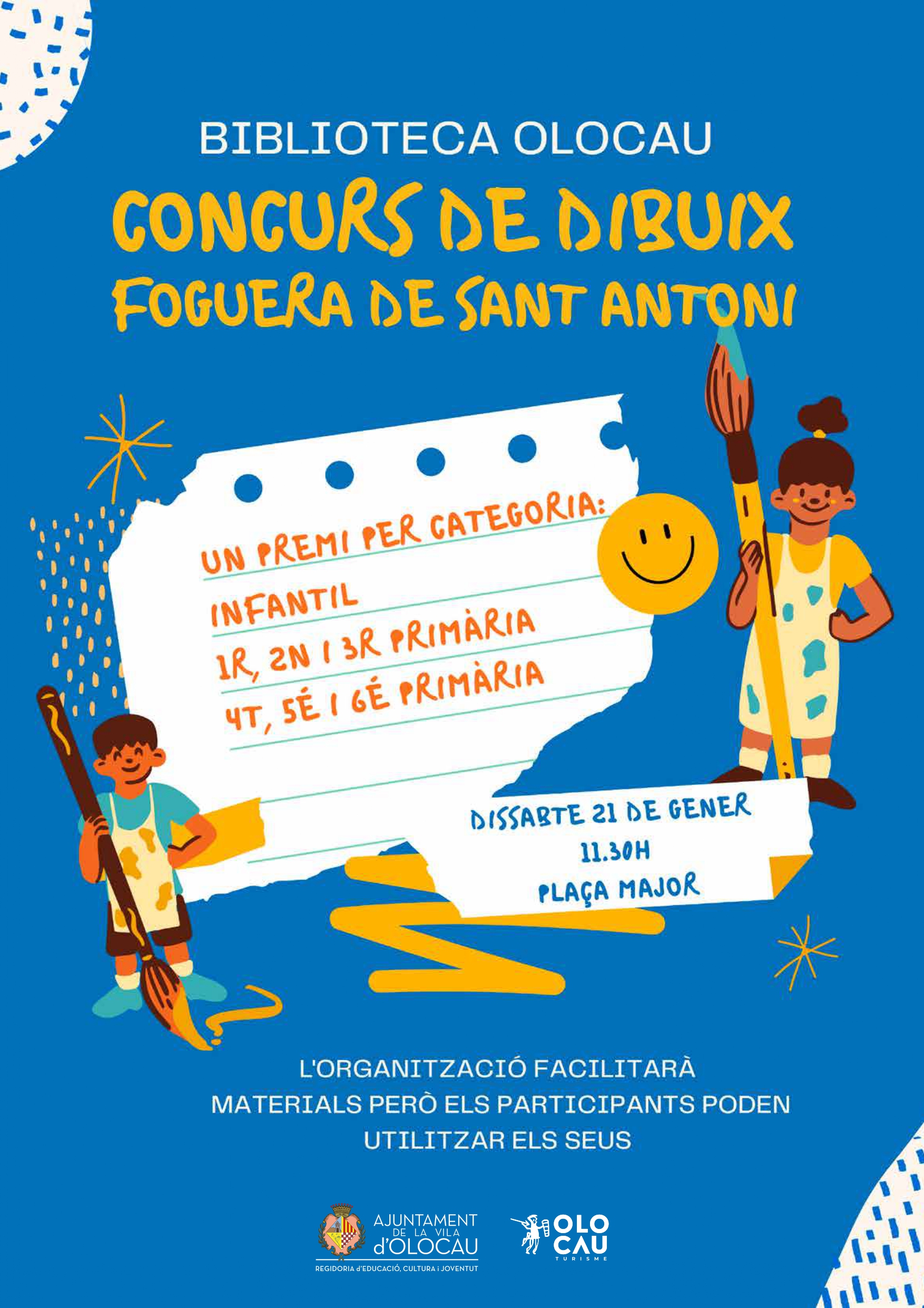Cartel Concurso dibujo Hoguera San Ant&oacute;n Olocau