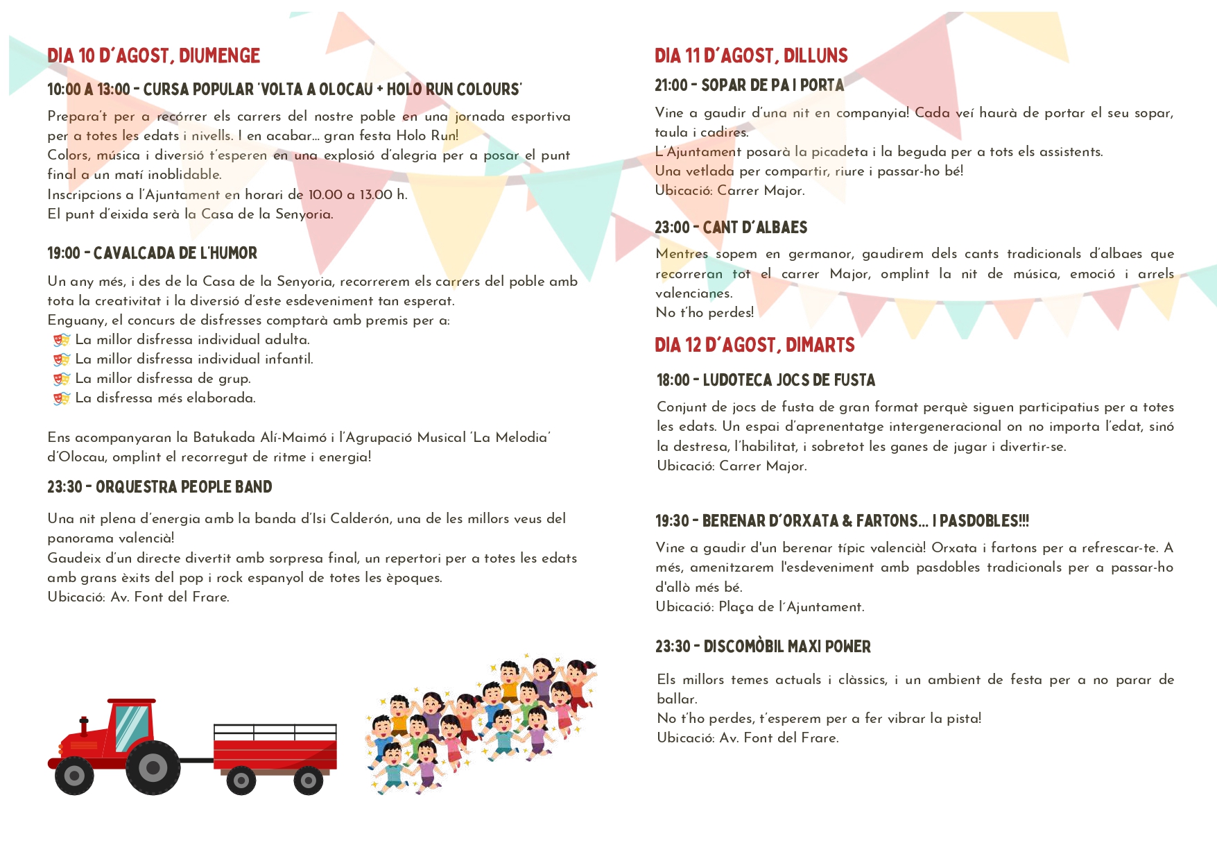 Programa Fiestas San Roque Olocau 2025 3