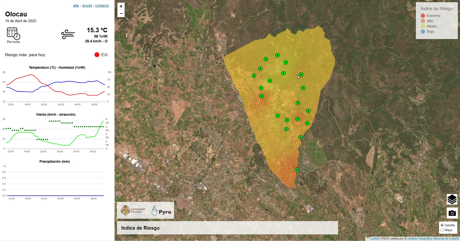 Riesgo incendio 19 abril