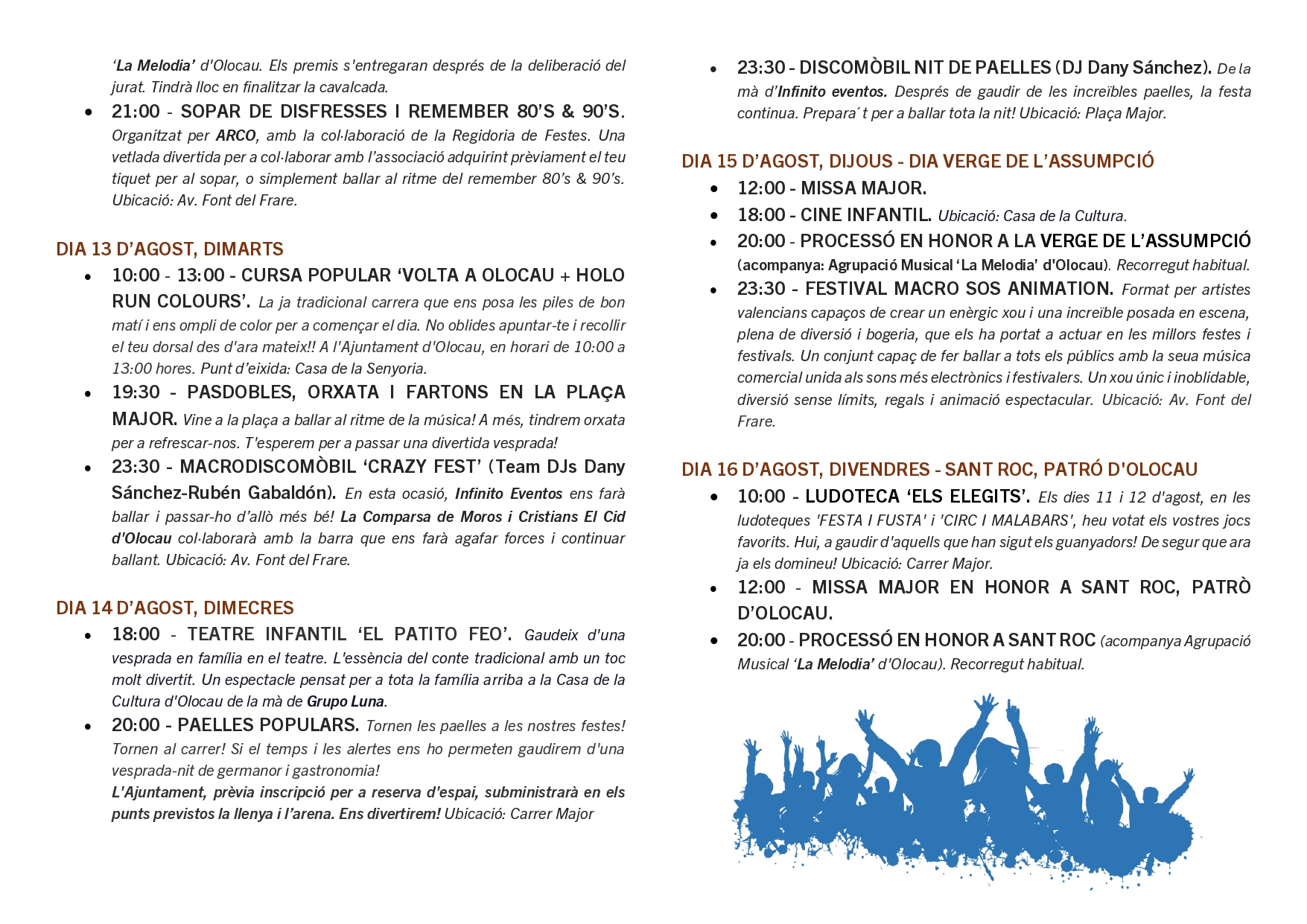 Programa Fiestas Olocau San Roque 2024 Olocau - 4