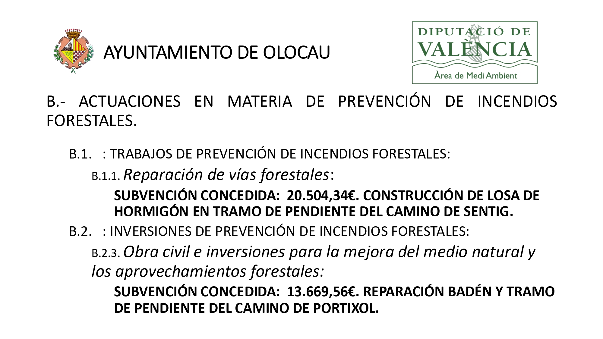 Actuaciones acondicionamiento caminos Olocau 3