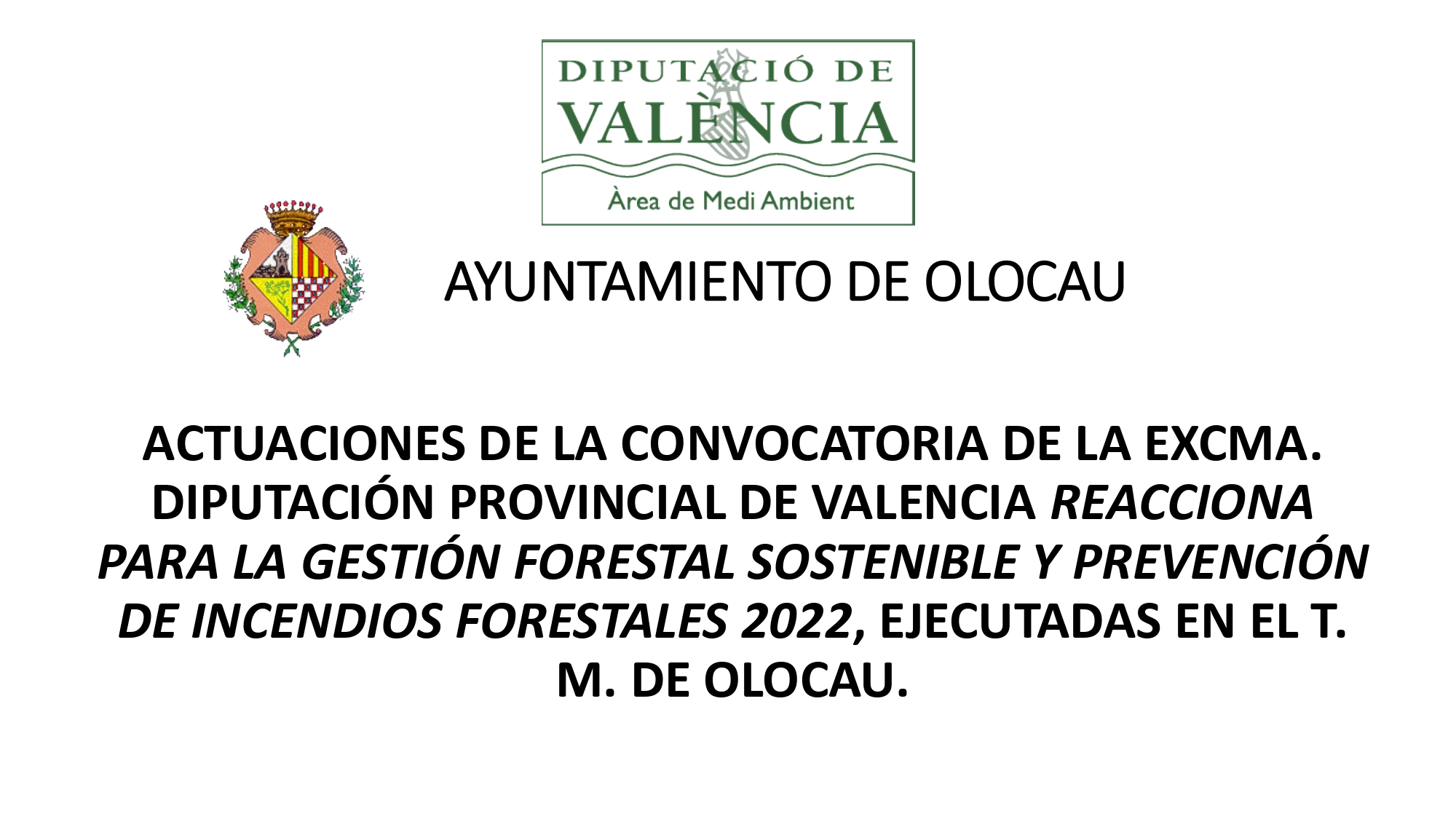 Actuaciones acondicionamiento caminos Olocau 1