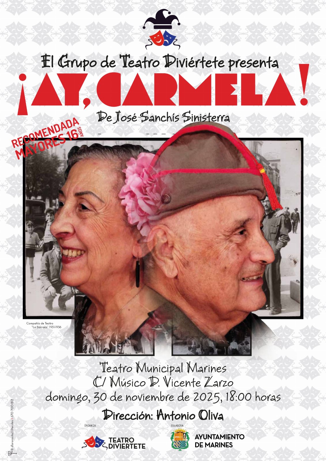 Cartel representaci&oacute;n Ay Carmela Marines