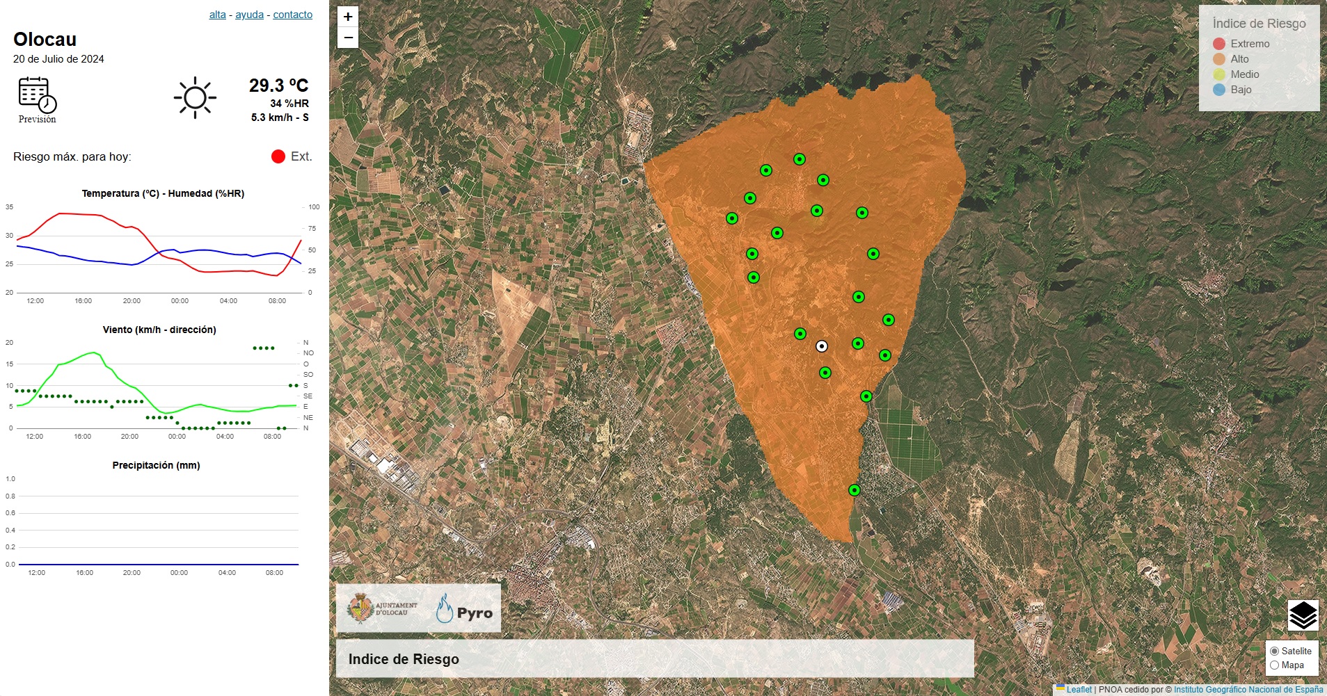Riesgo incendios 20 julio