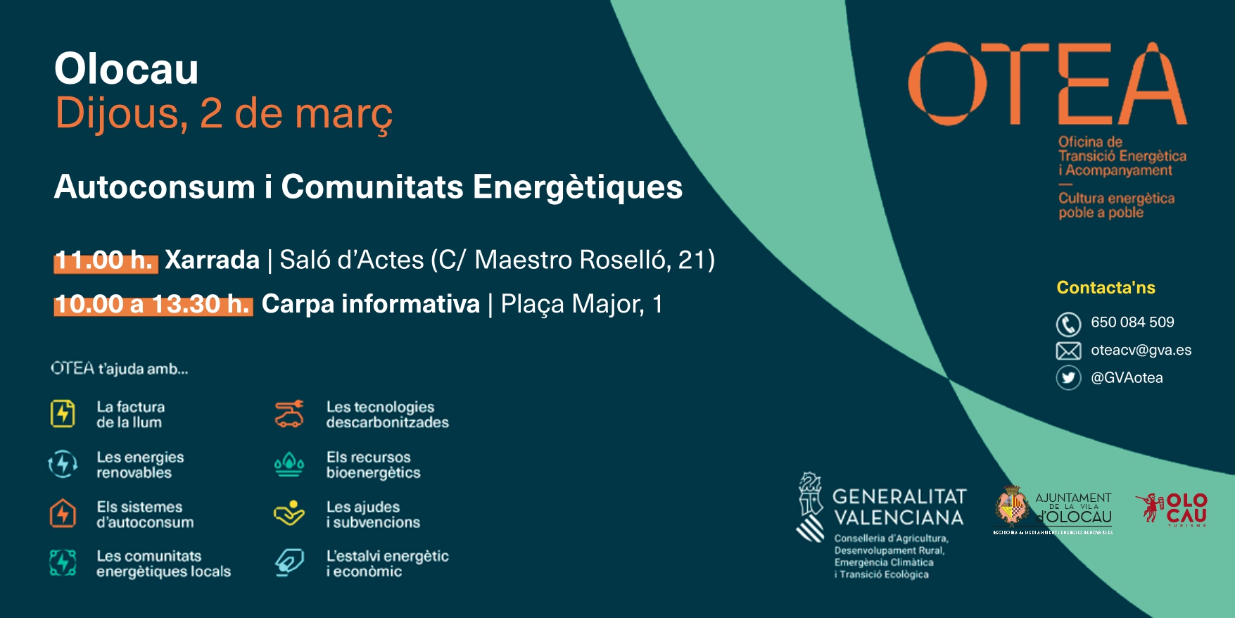 Cartel visita OTEA Olocau