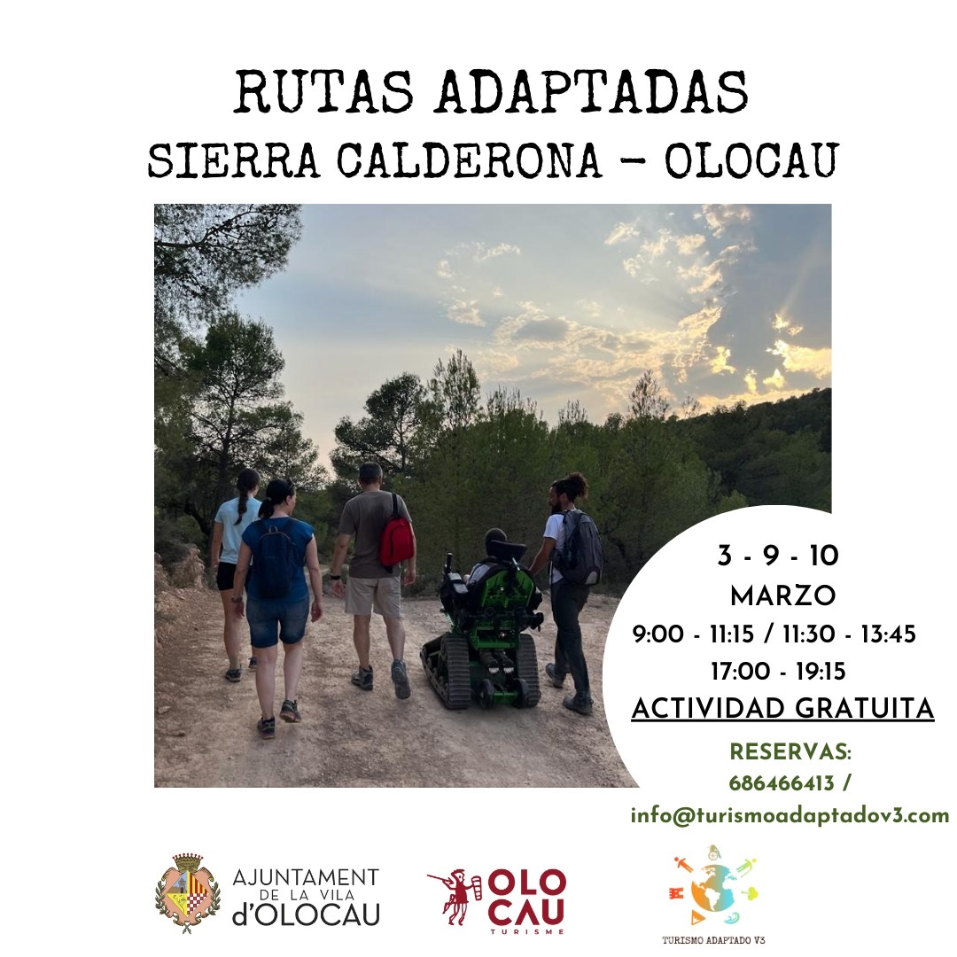 Cartel Rutas adaptadas por la Sierra Calderona Olocau