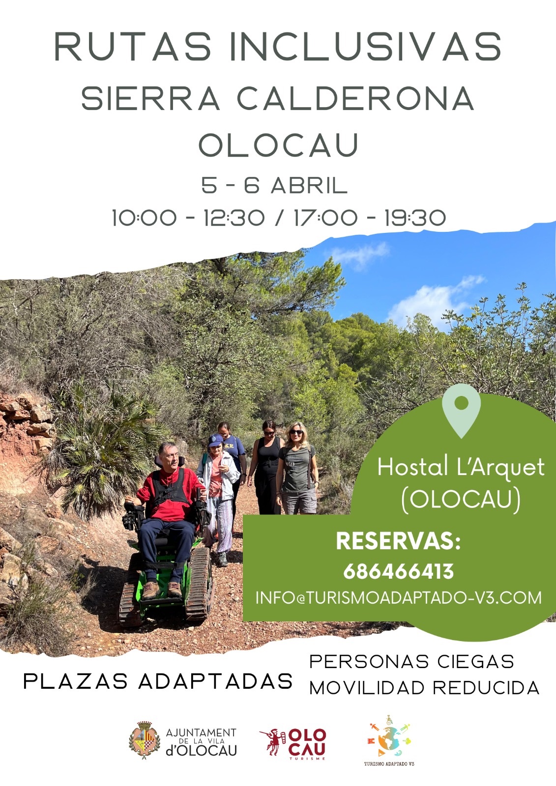 Cartel rutas inclusivas Sierra Calderona Olocau