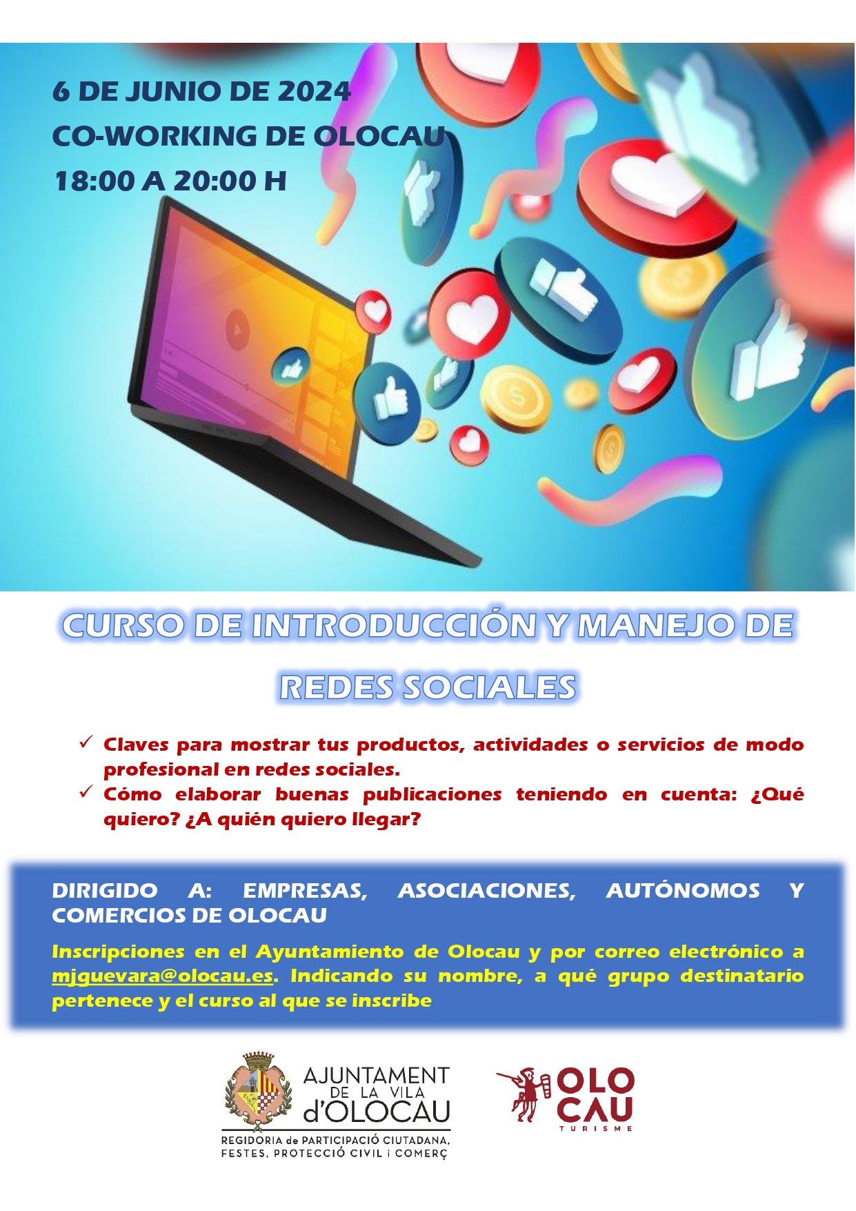 Introducci&oacute;n y manejo de las redes sociales Olocau