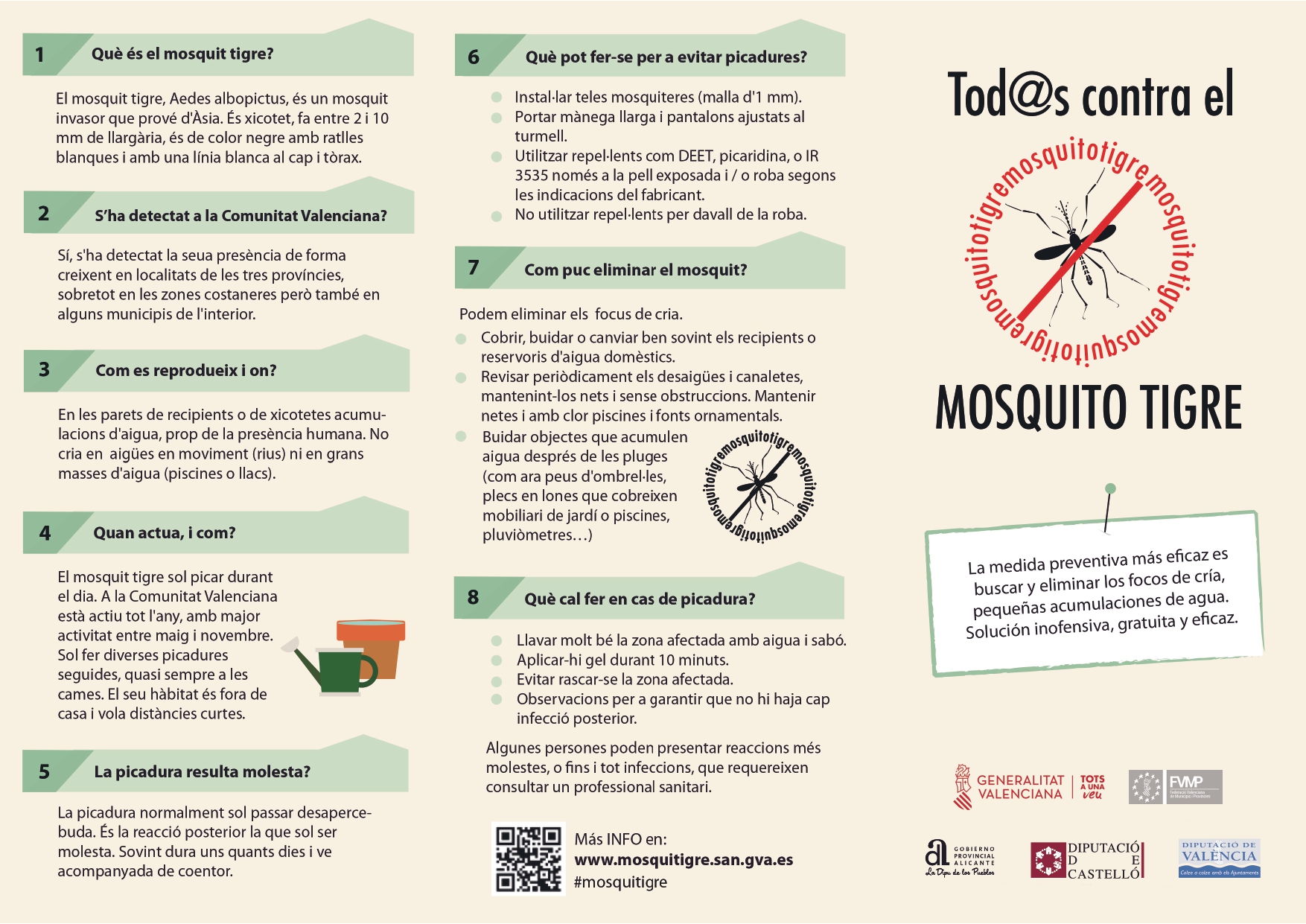 Tr&iacute;ptico informativo mosquito tigre